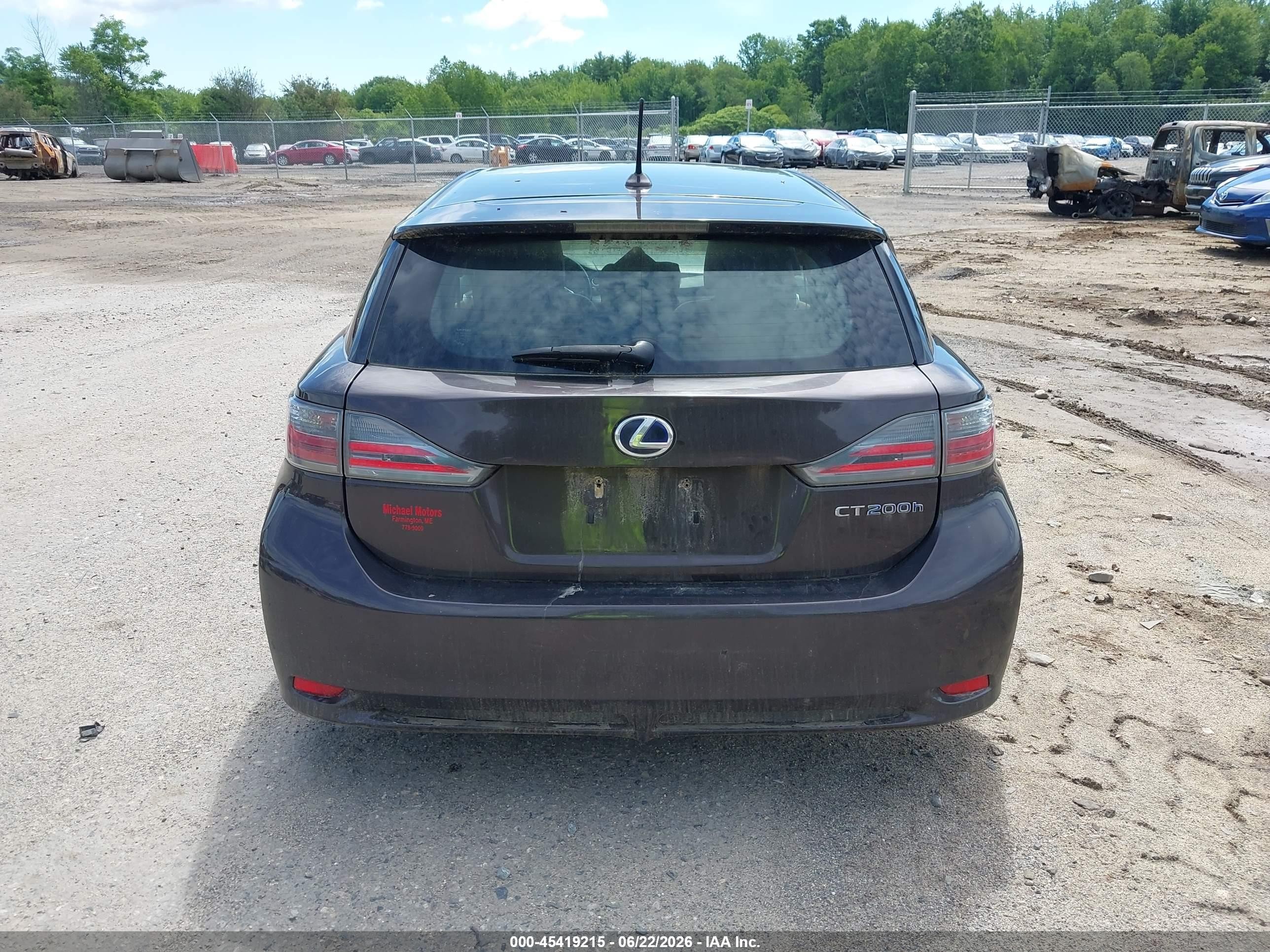 2011 Lexus Ct 200h Premium Purple vin: JTHKD5BHXB2015768