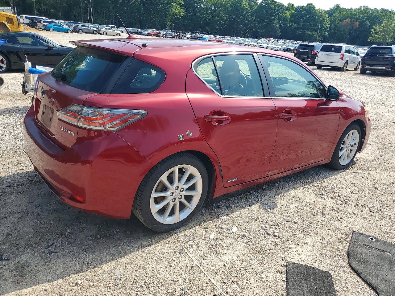 2012 Lexus Ct 200 Red vin: JTHKD5BHXC2048643
