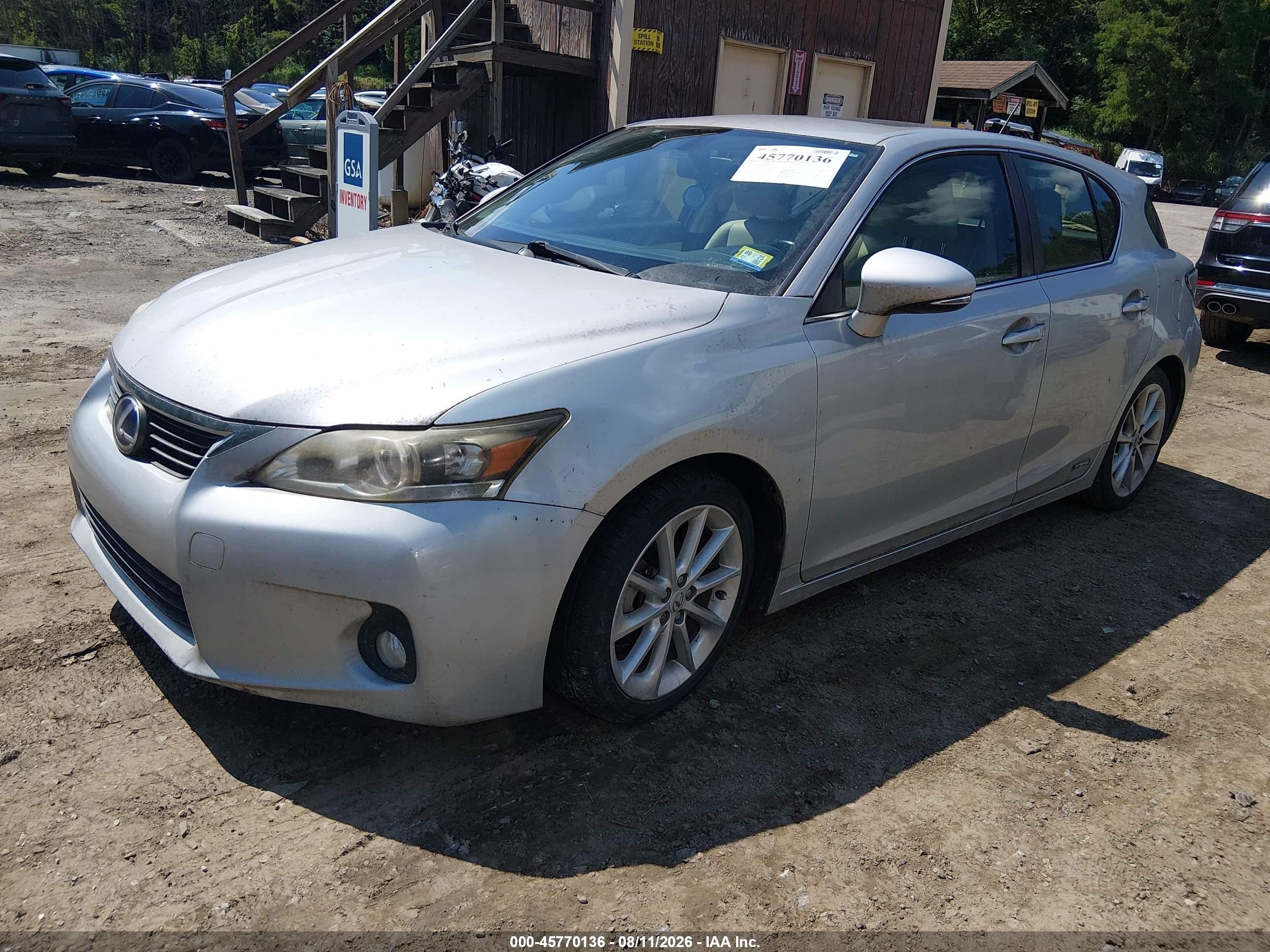 2012 Lexus Ct 200h Premium Silver vin: JTHKD5BHXC2094473