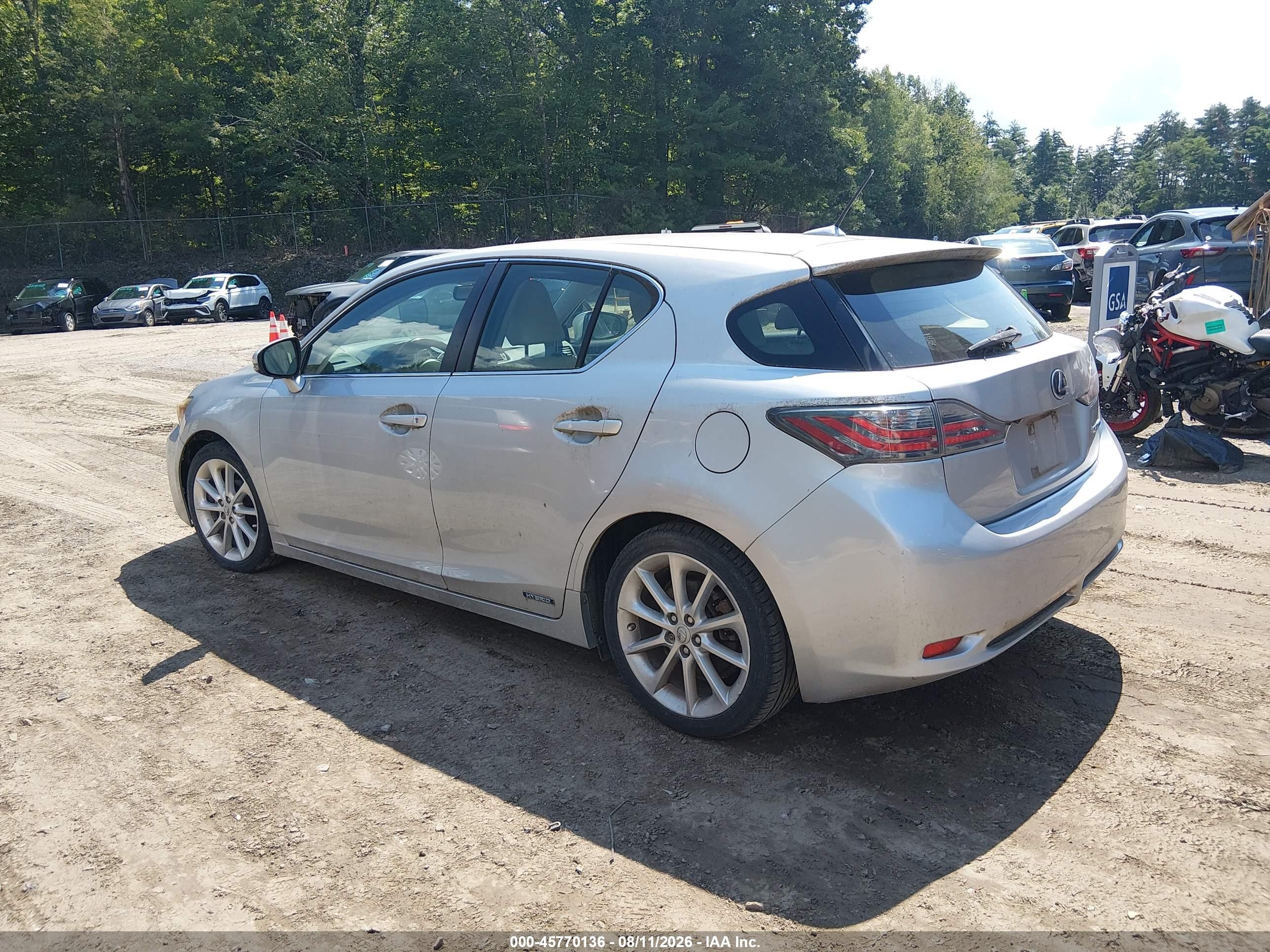 2012 Lexus Ct 200h Premium Silver vin: JTHKD5BHXC2094473