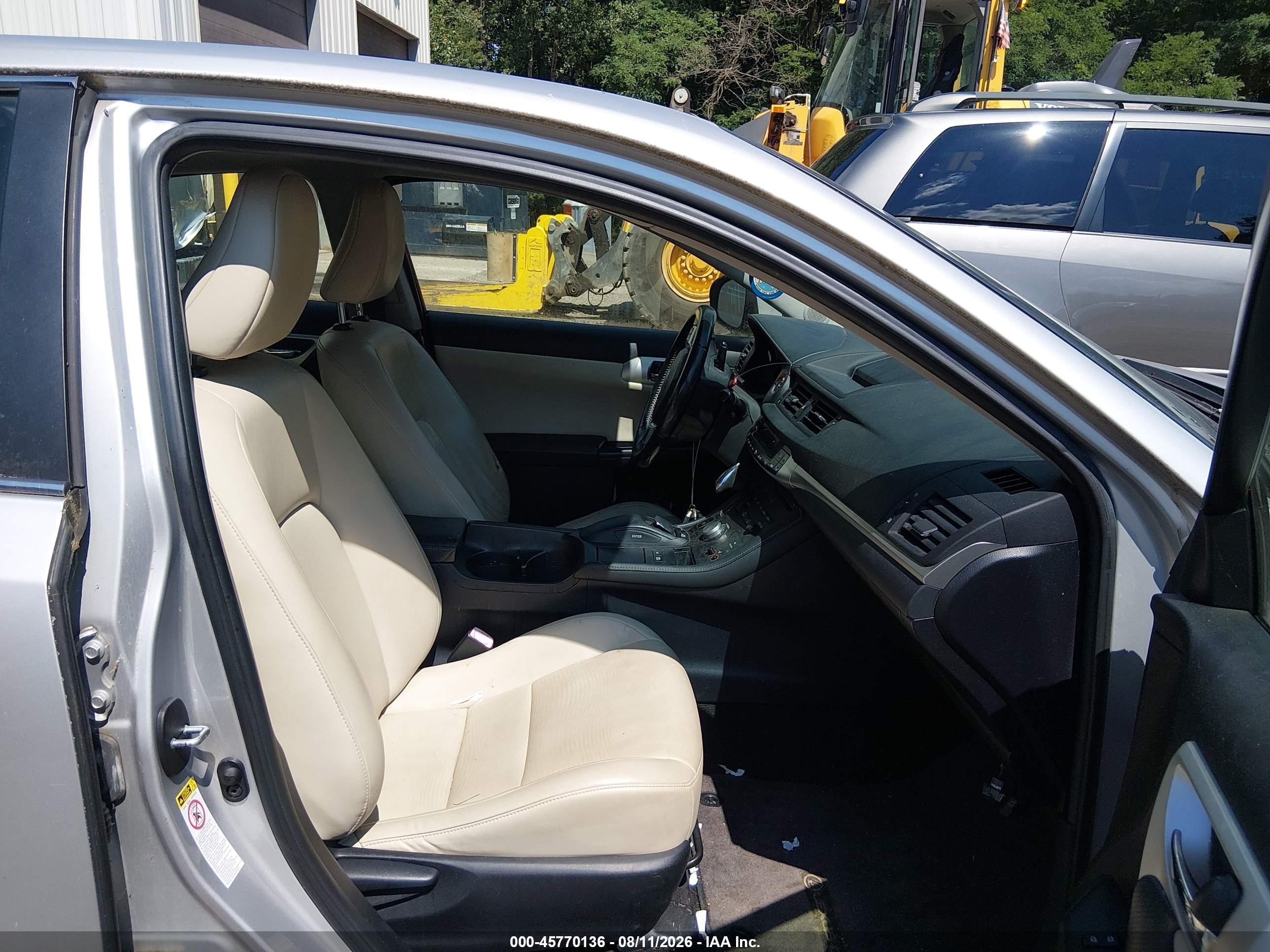 2012 Lexus Ct 200h Premium Silver vin: JTHKD5BHXC2094473