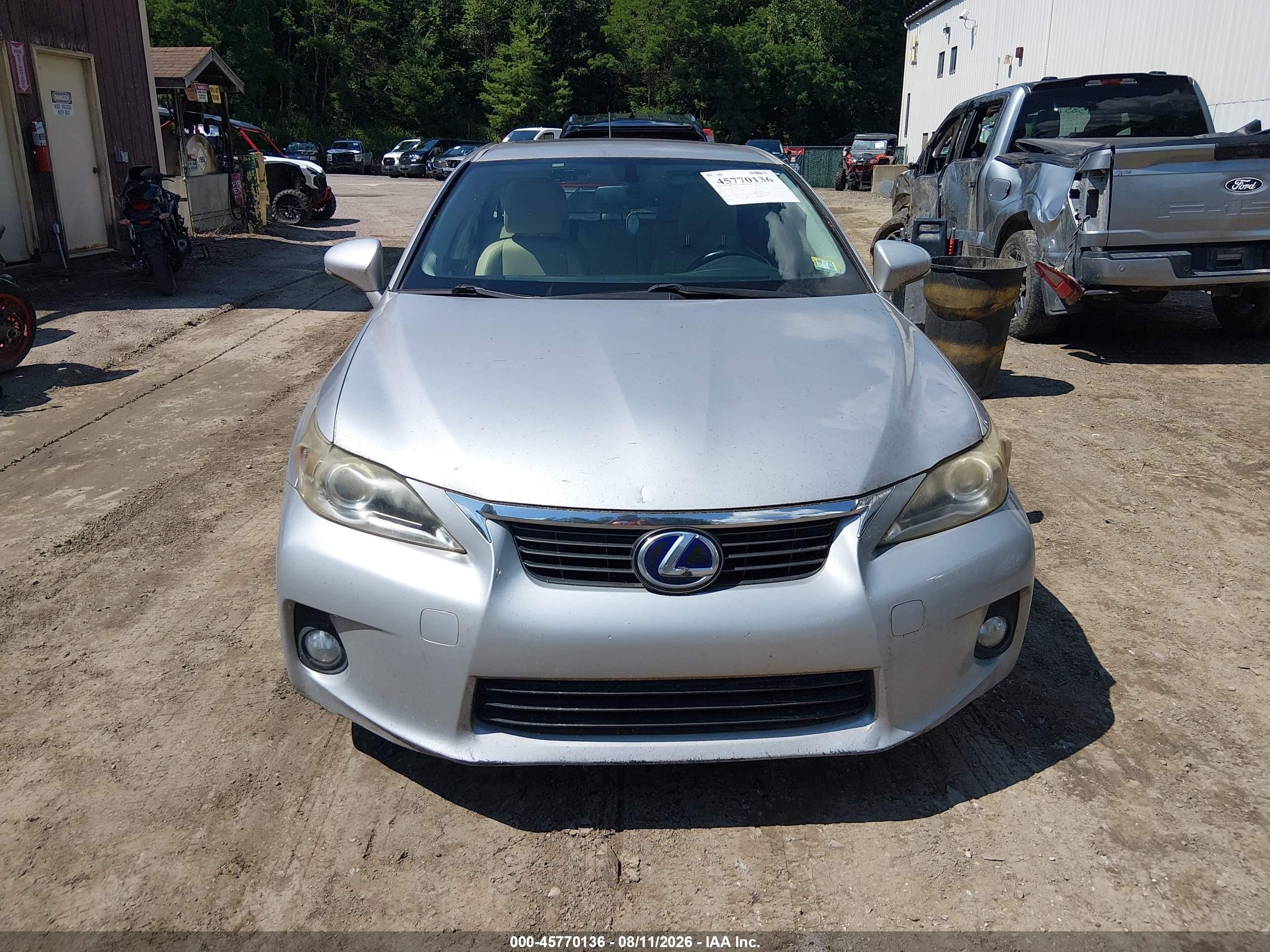 2012 Lexus Ct 200h Premium Silver vin: JTHKD5BHXC2094473