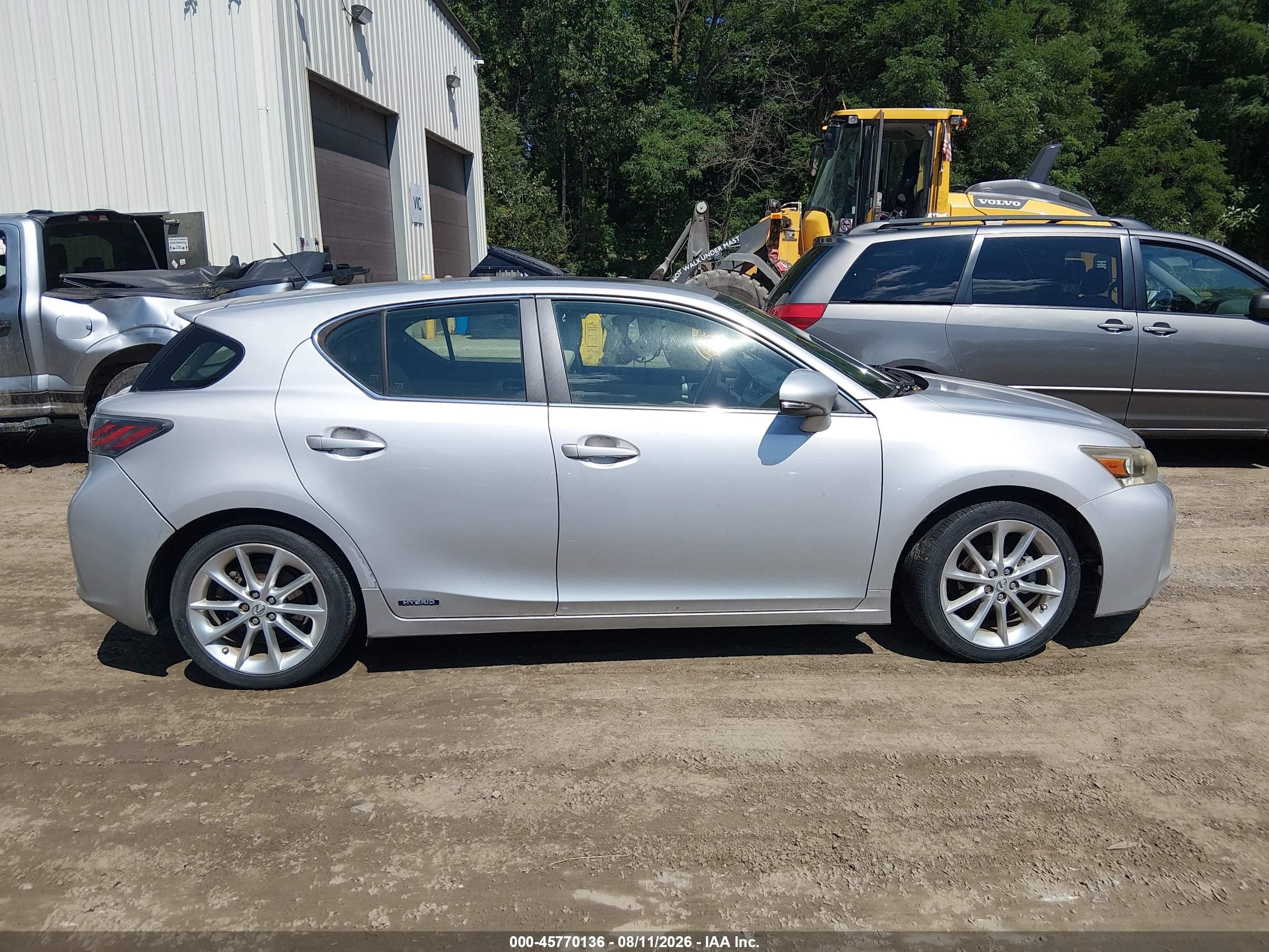 2012 Lexus Ct 200h Premium Silver vin: JTHKD5BHXC2094473