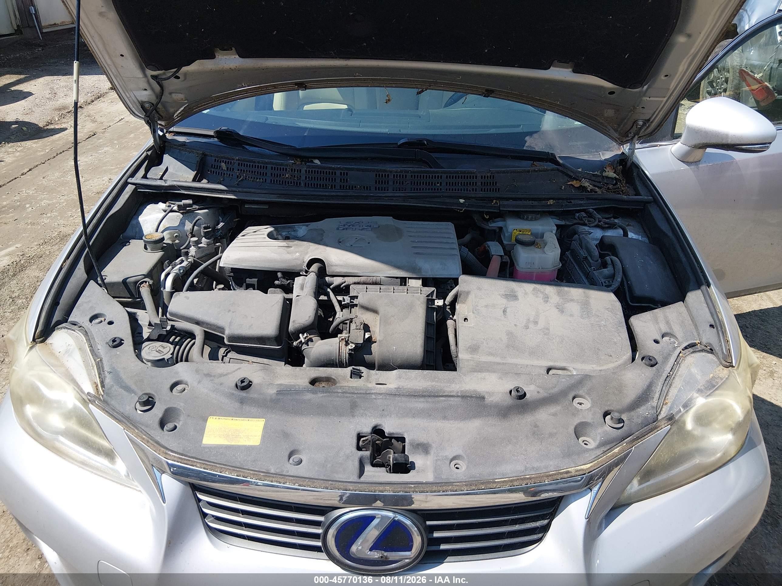 2012 Lexus Ct 200h Premium Silver vin: JTHKD5BHXC2094473