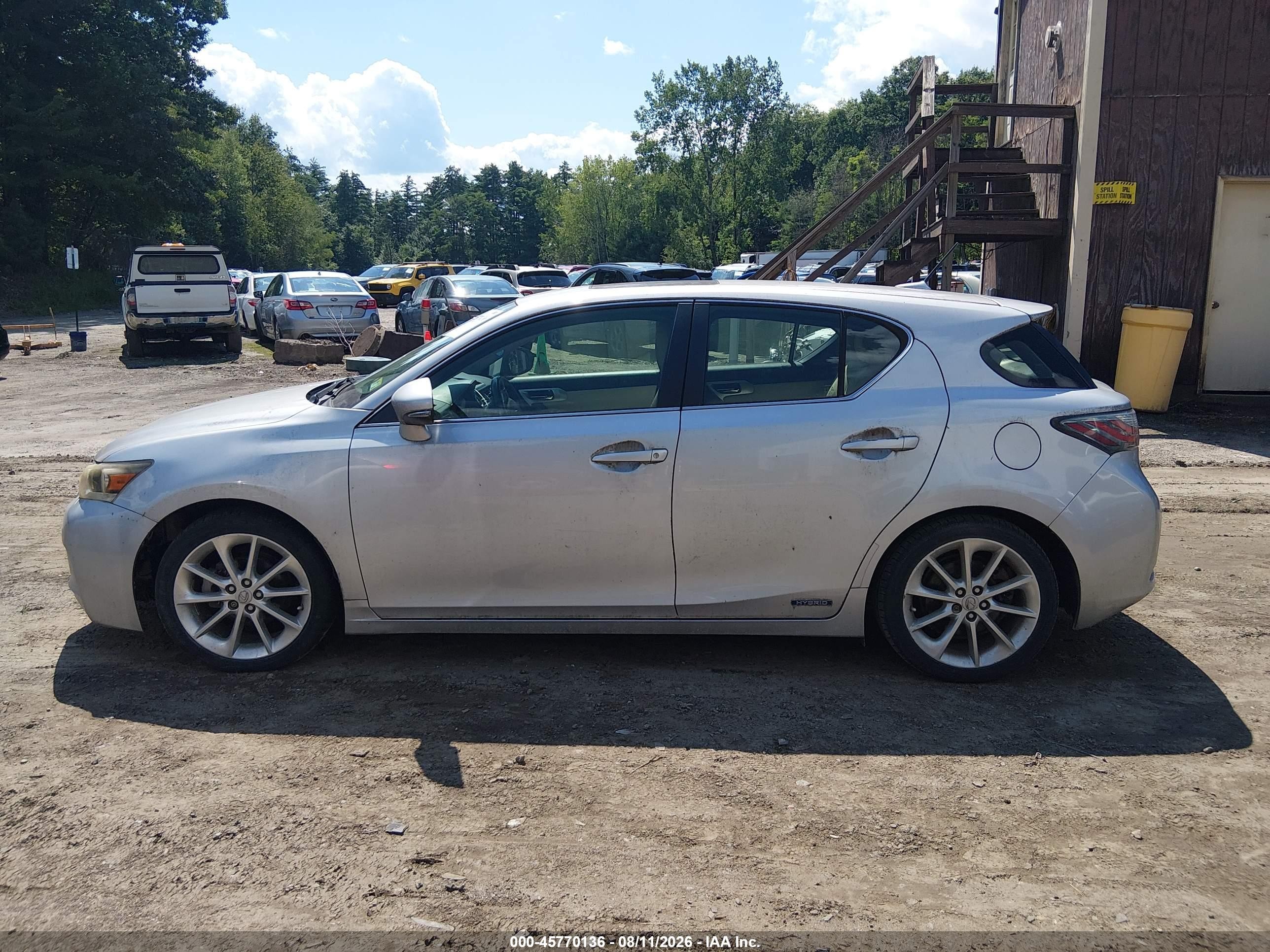 2012 Lexus Ct 200h Premium Silver vin: JTHKD5BHXC2094473