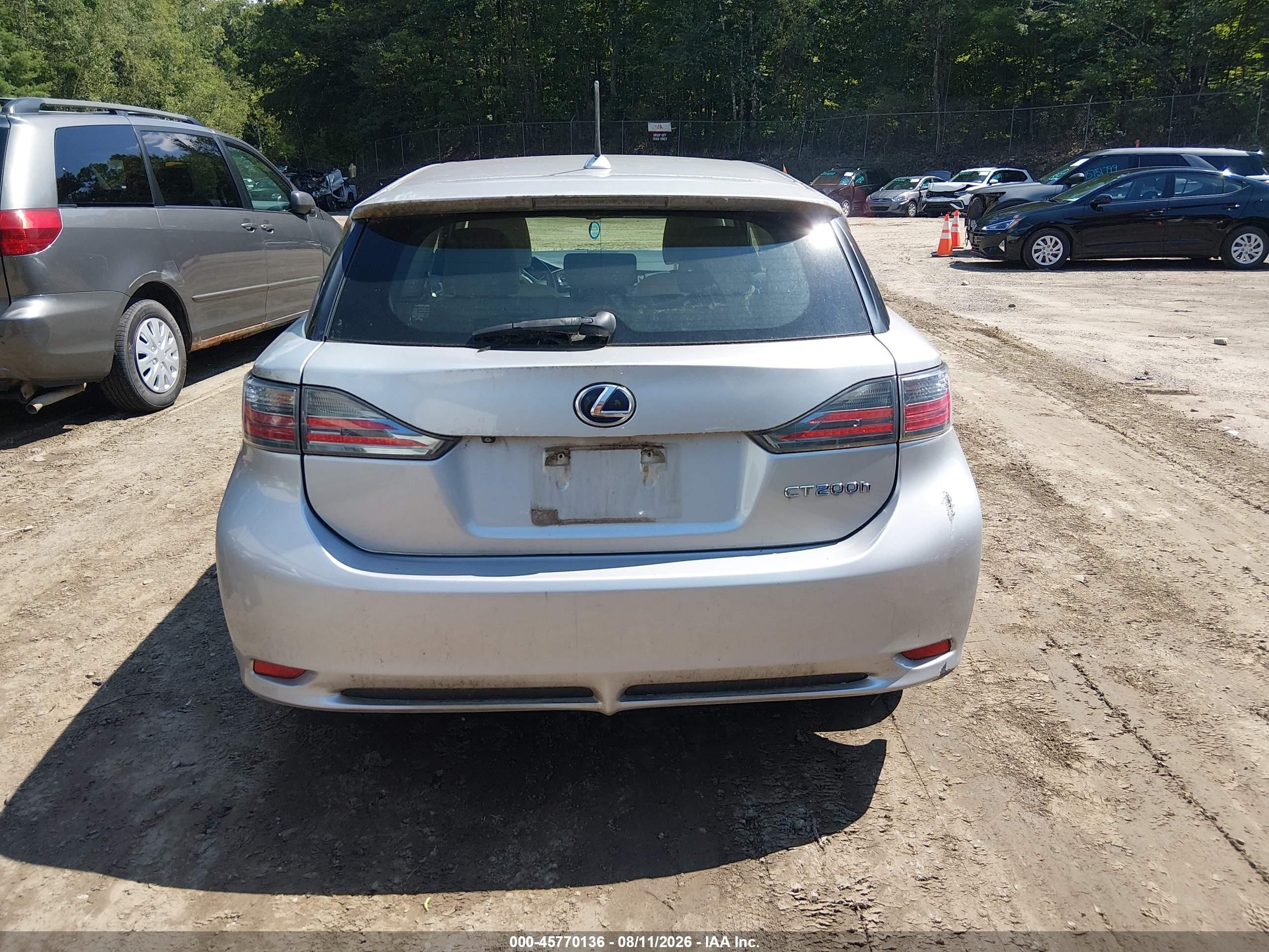 2012 Lexus Ct 200h Premium Silver vin: JTHKD5BHXC2094473