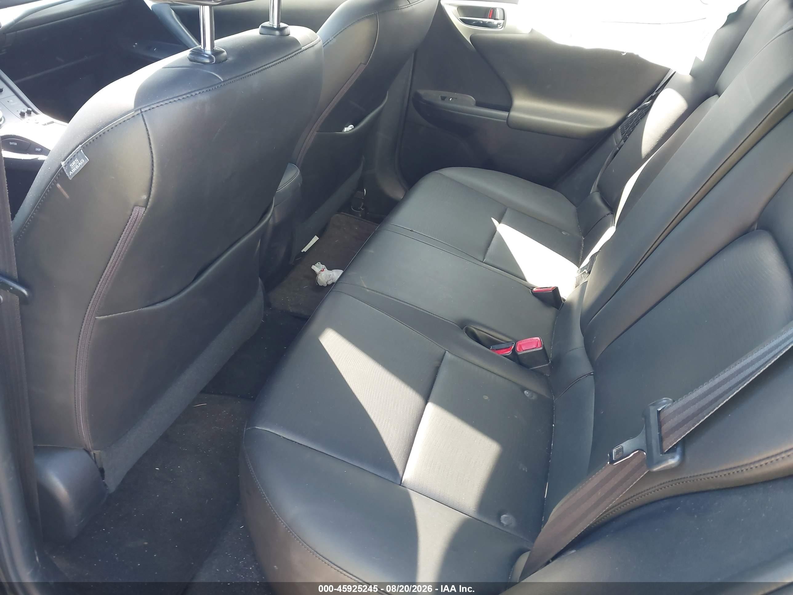 2012 Lexus Ct 200h Premium Black vin: JTHKD5BHXC2120330