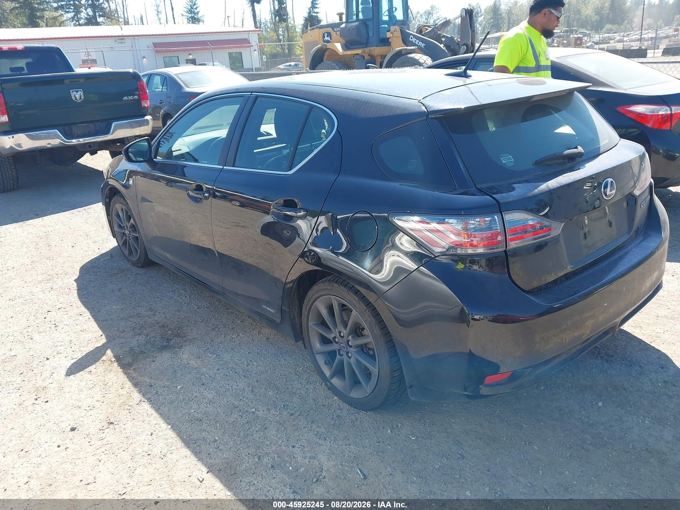 2012 Lexus Ct 200h Premium Black vin: JTHKD5BHXC2120330