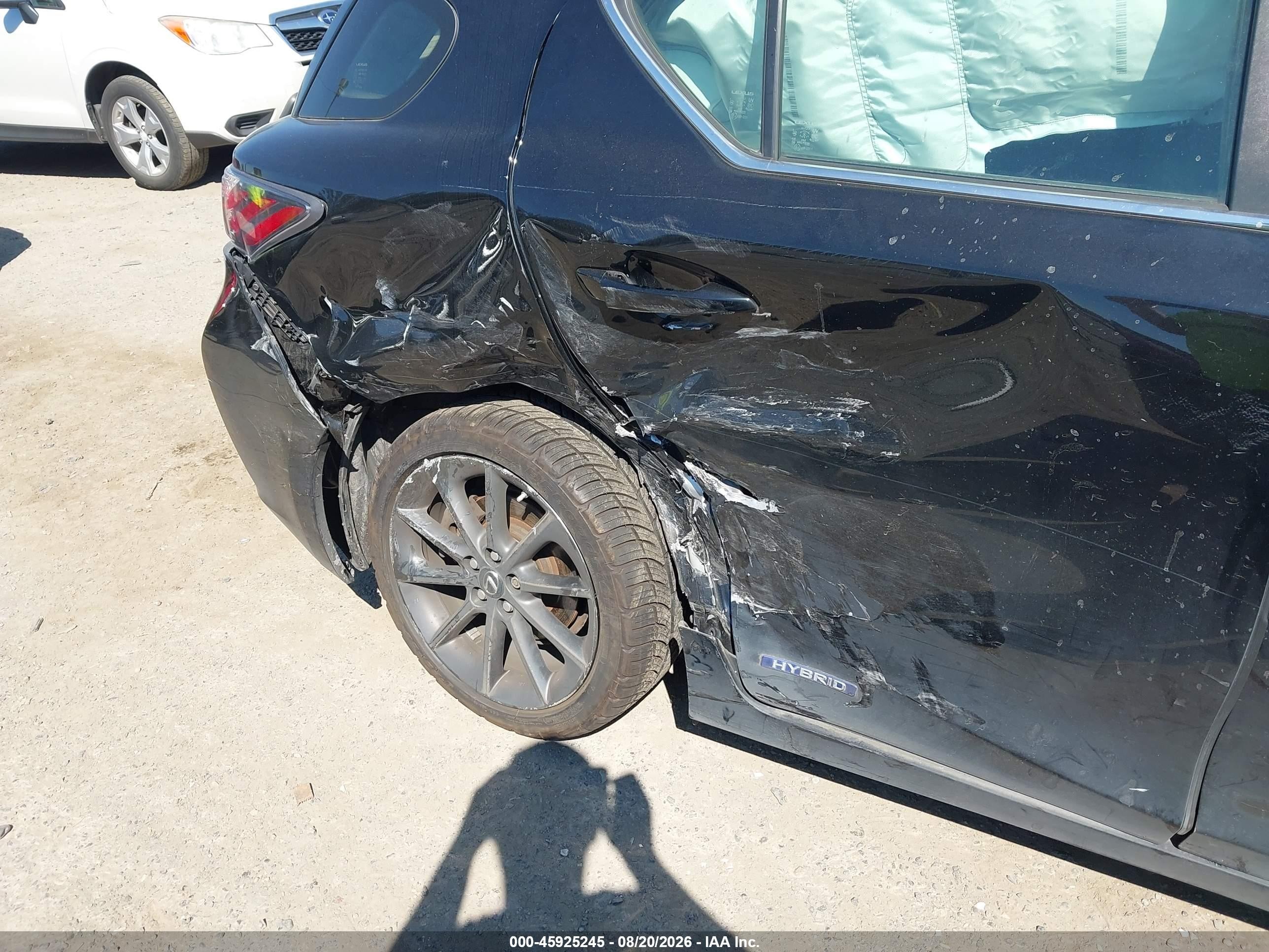 2012 Lexus Ct 200h Premium Black vin: JTHKD5BHXC2120330