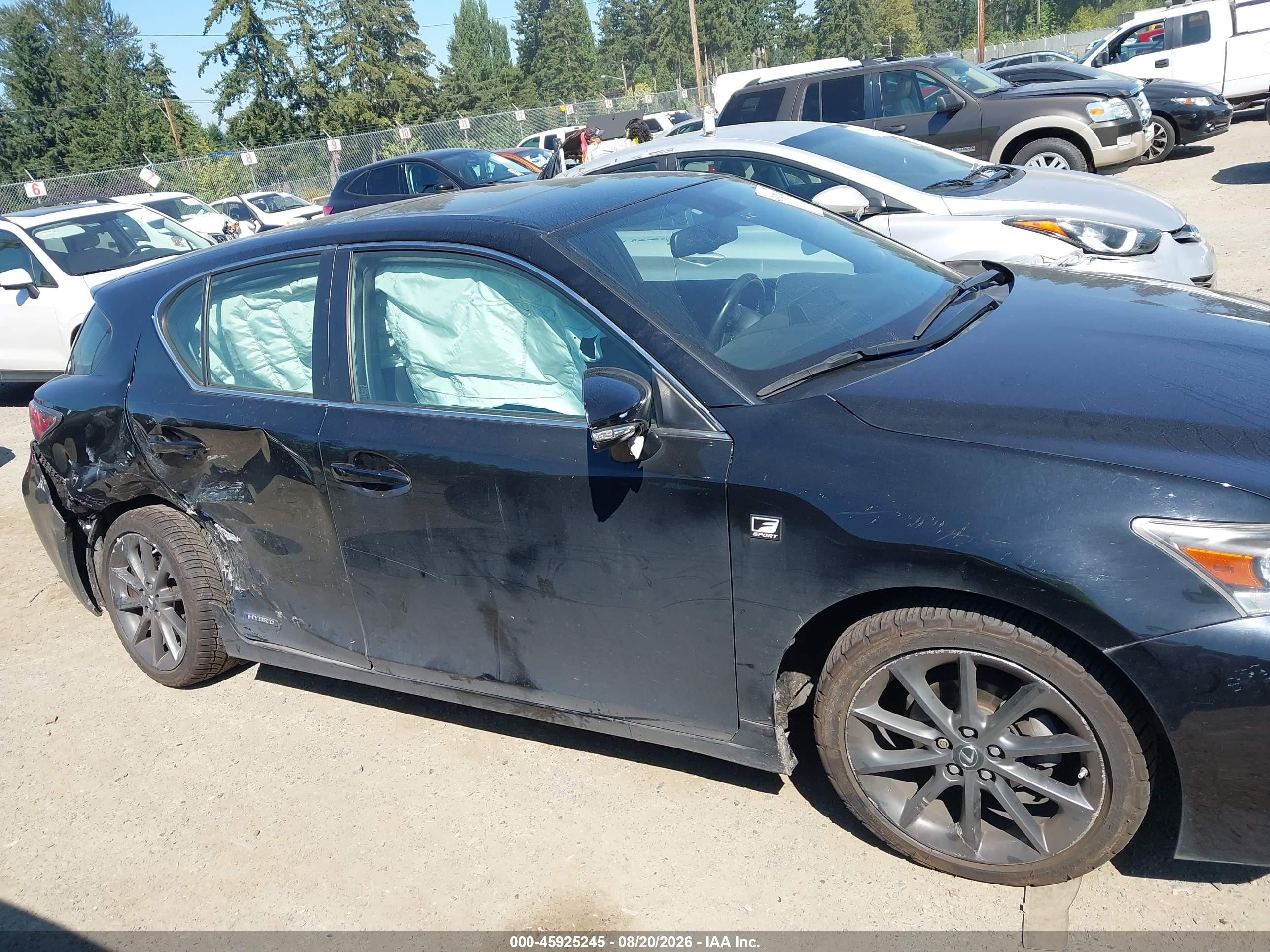 2012 Lexus Ct 200h Premium Black vin: JTHKD5BHXC2120330