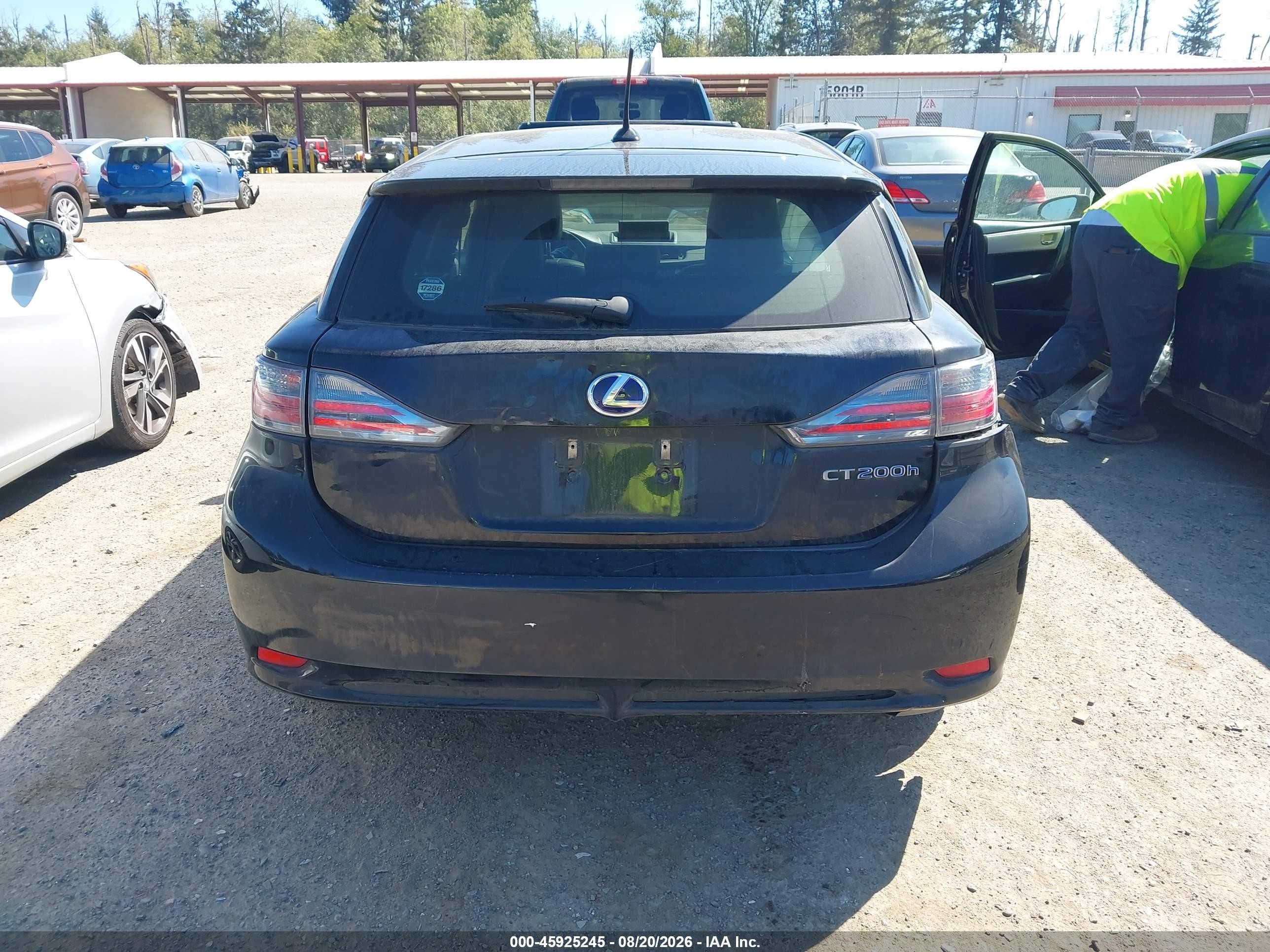 2012 Lexus Ct 200h Premium Black vin: JTHKD5BHXC2120330