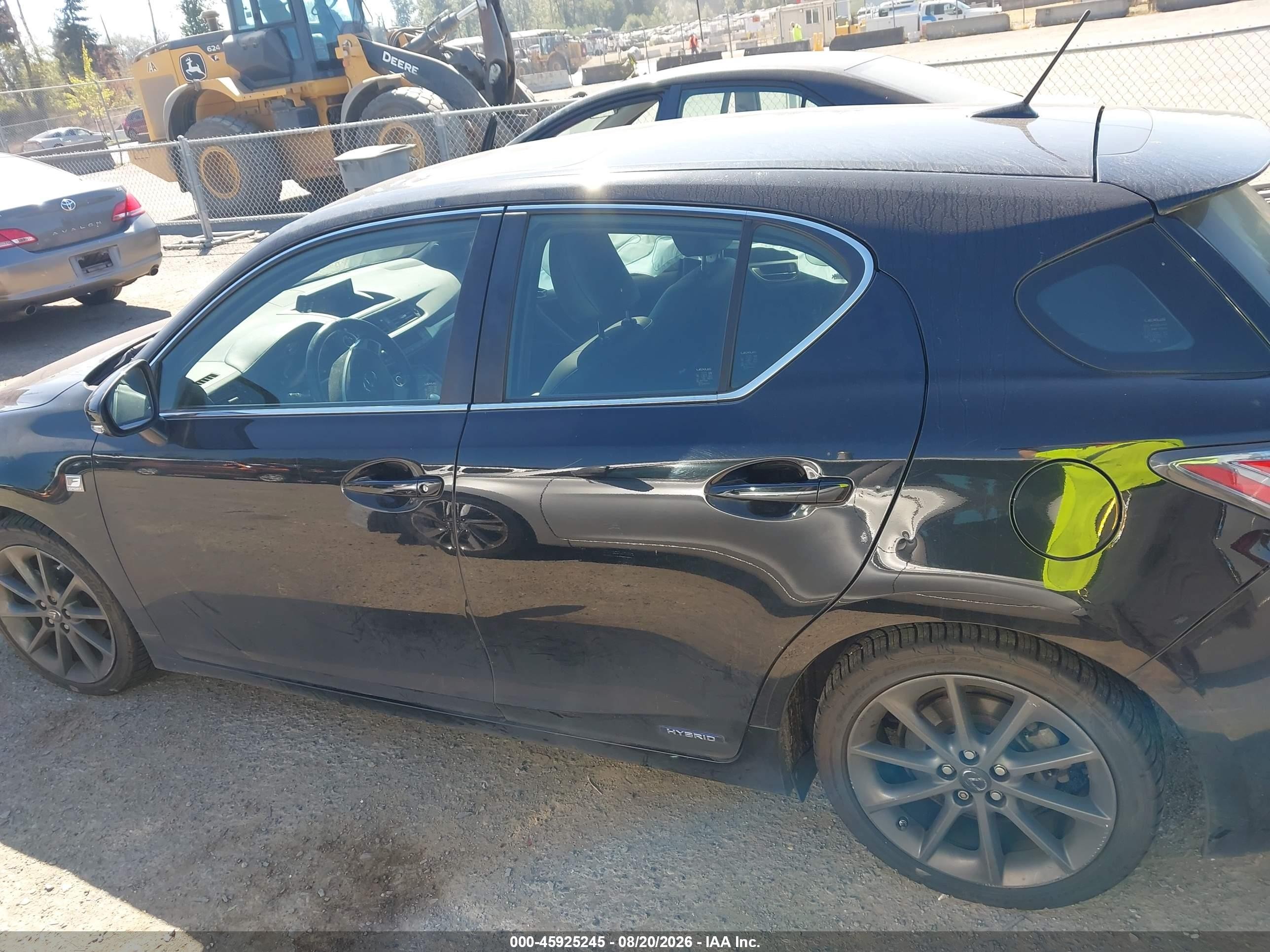 2012 Lexus Ct 200h Premium Black vin: JTHKD5BHXC2120330
