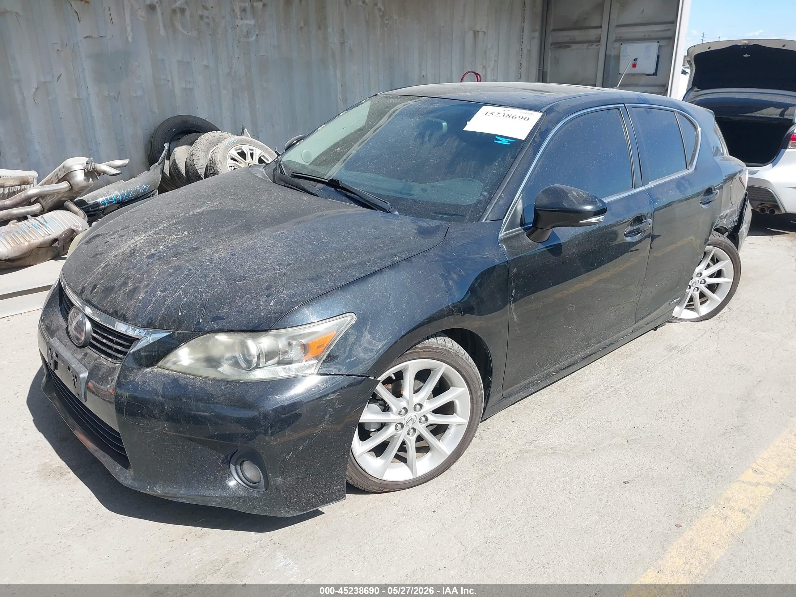 2013 Lexus Ct 200h   Black vin: JTHKD5BHXD2126341