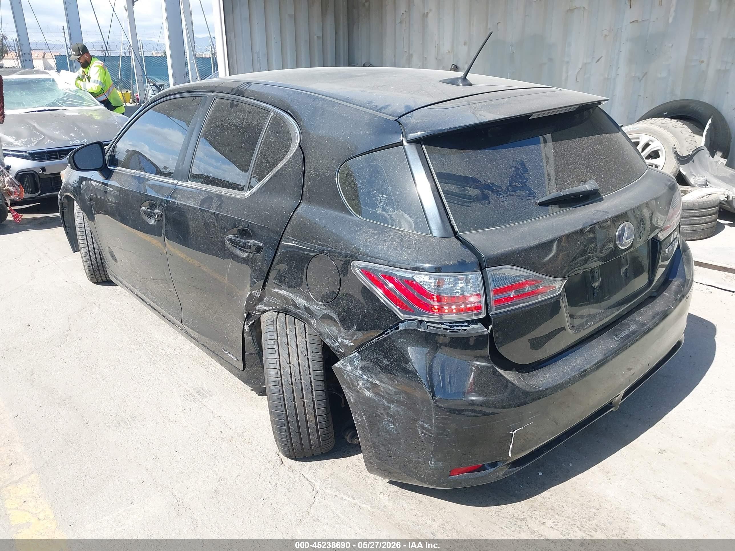 2013 Lexus Ct 200h   Black vin: JTHKD5BHXD2126341