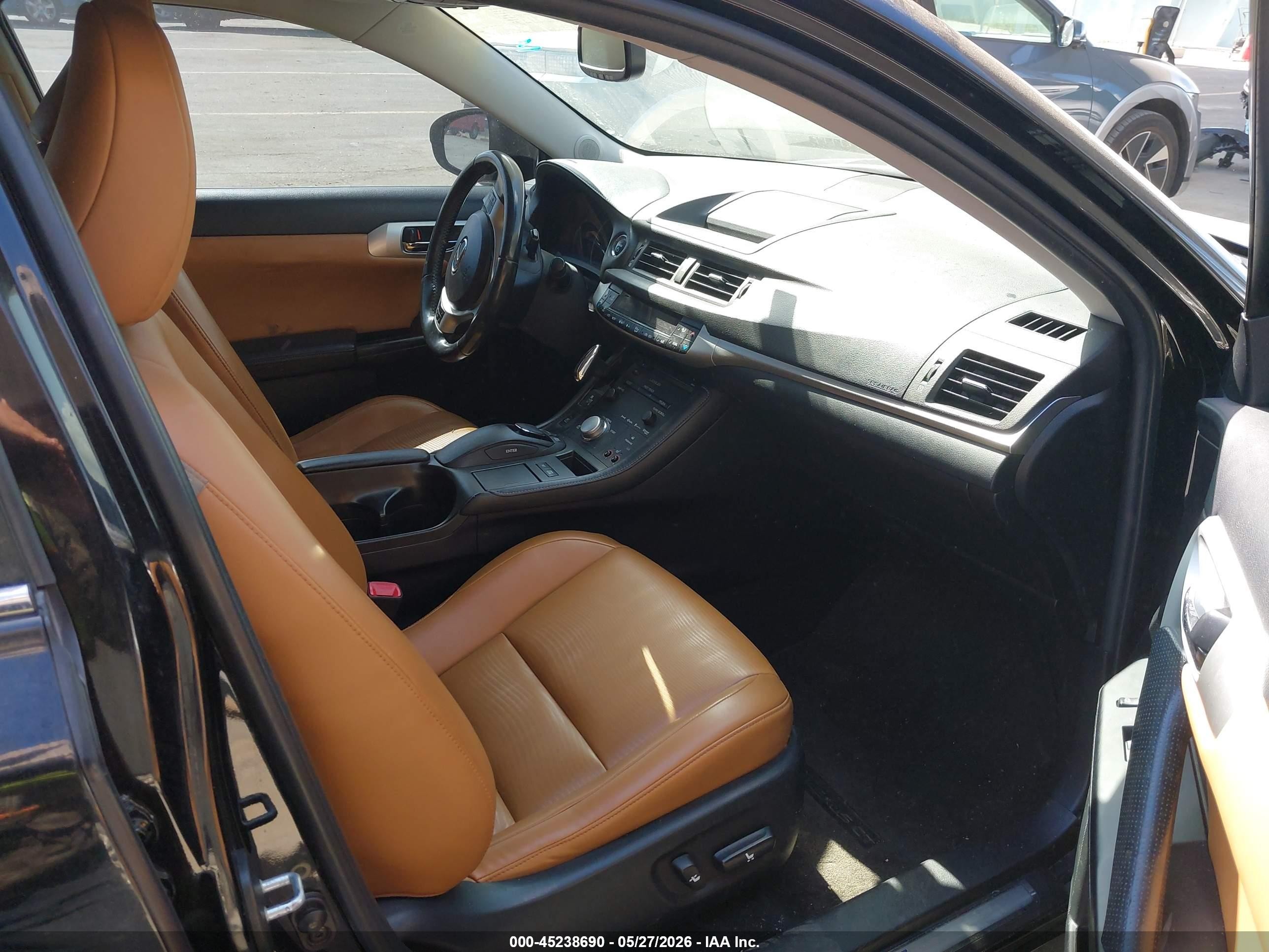 2013 Lexus Ct 200h   Black vin: JTHKD5BHXD2126341