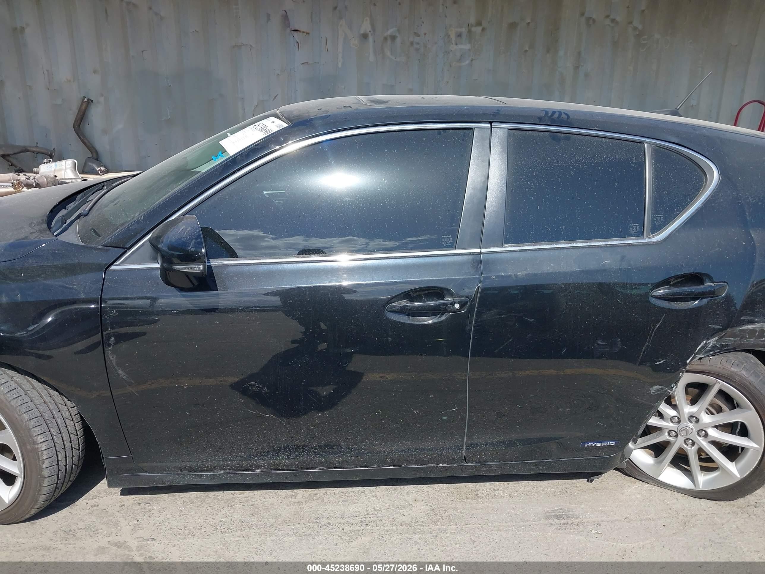 2013 Lexus Ct 200h   Black vin: JTHKD5BHXD2126341