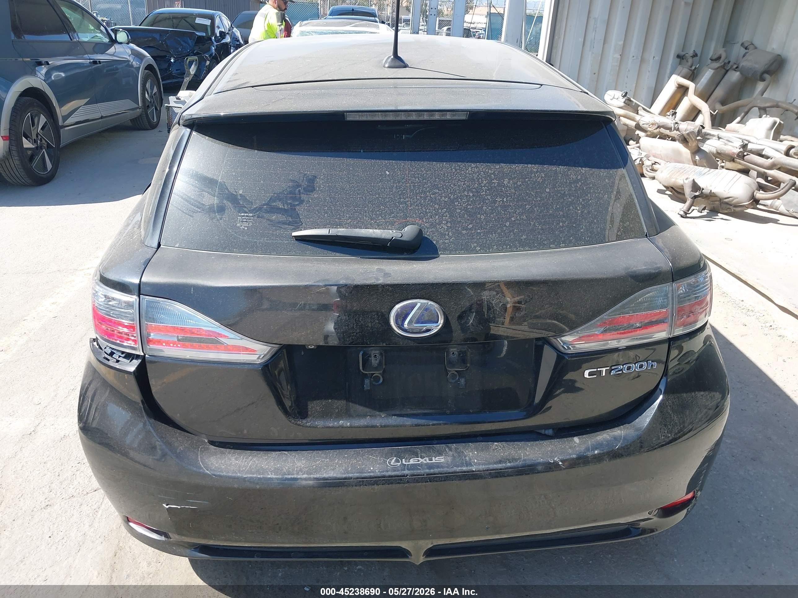 2013 Lexus Ct 200h   Black vin: JTHKD5BHXD2126341