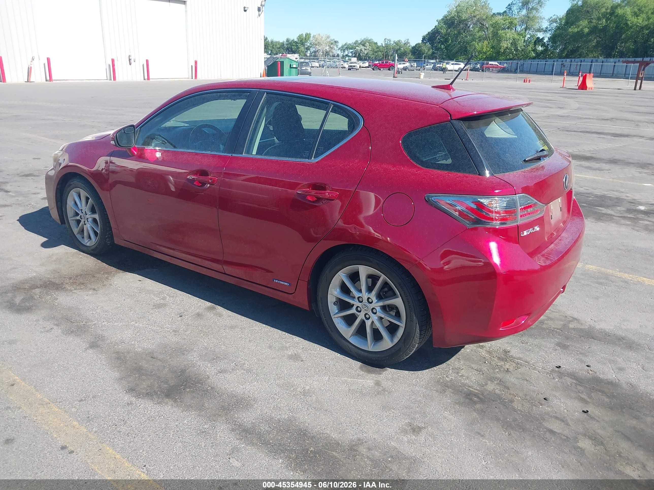 2013 Lexus Ct 200h   Red vin: JTHKD5BHXD2138005