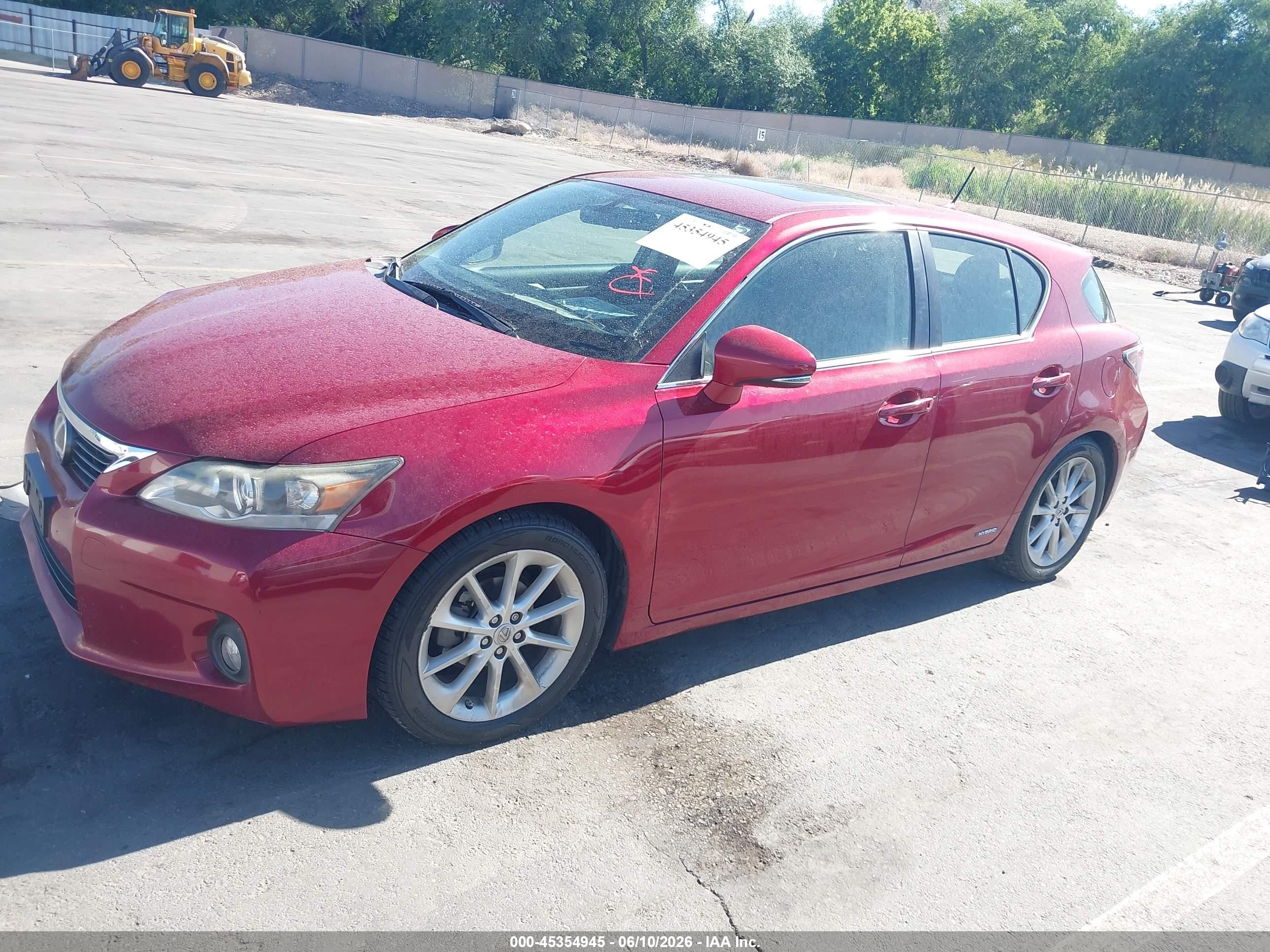 2013 Lexus Ct 200h   Red vin: JTHKD5BHXD2138005