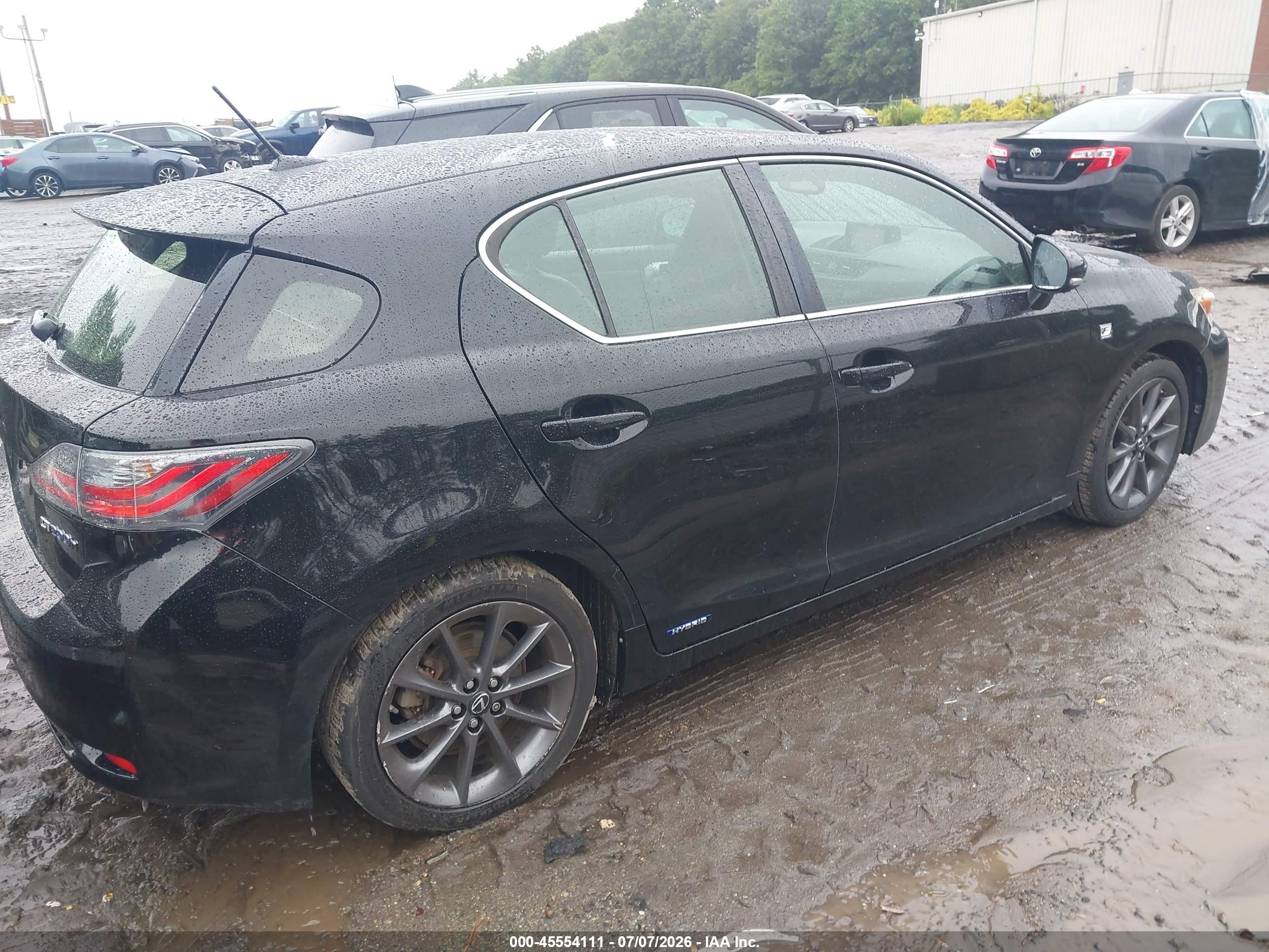 2013 Lexus Ct 200h   Black vin: JTHKD5BHXD2171053