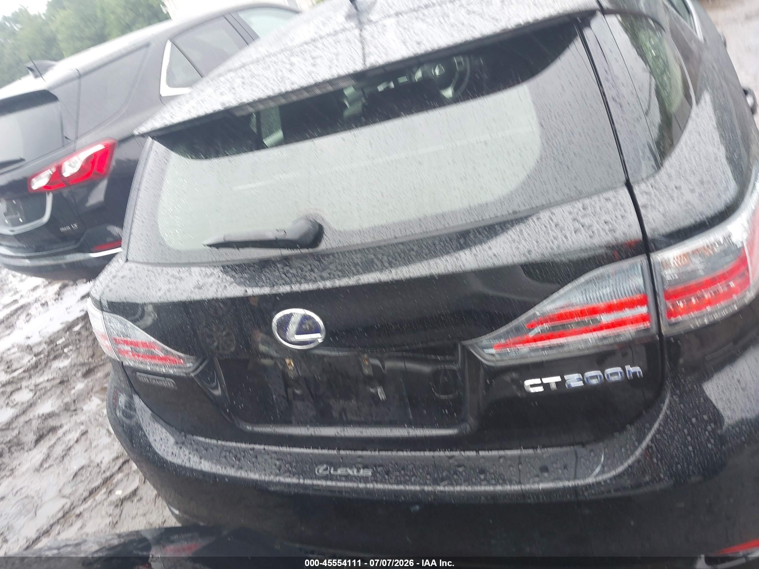2013 Lexus Ct 200h   Black vin: JTHKD5BHXD2171053