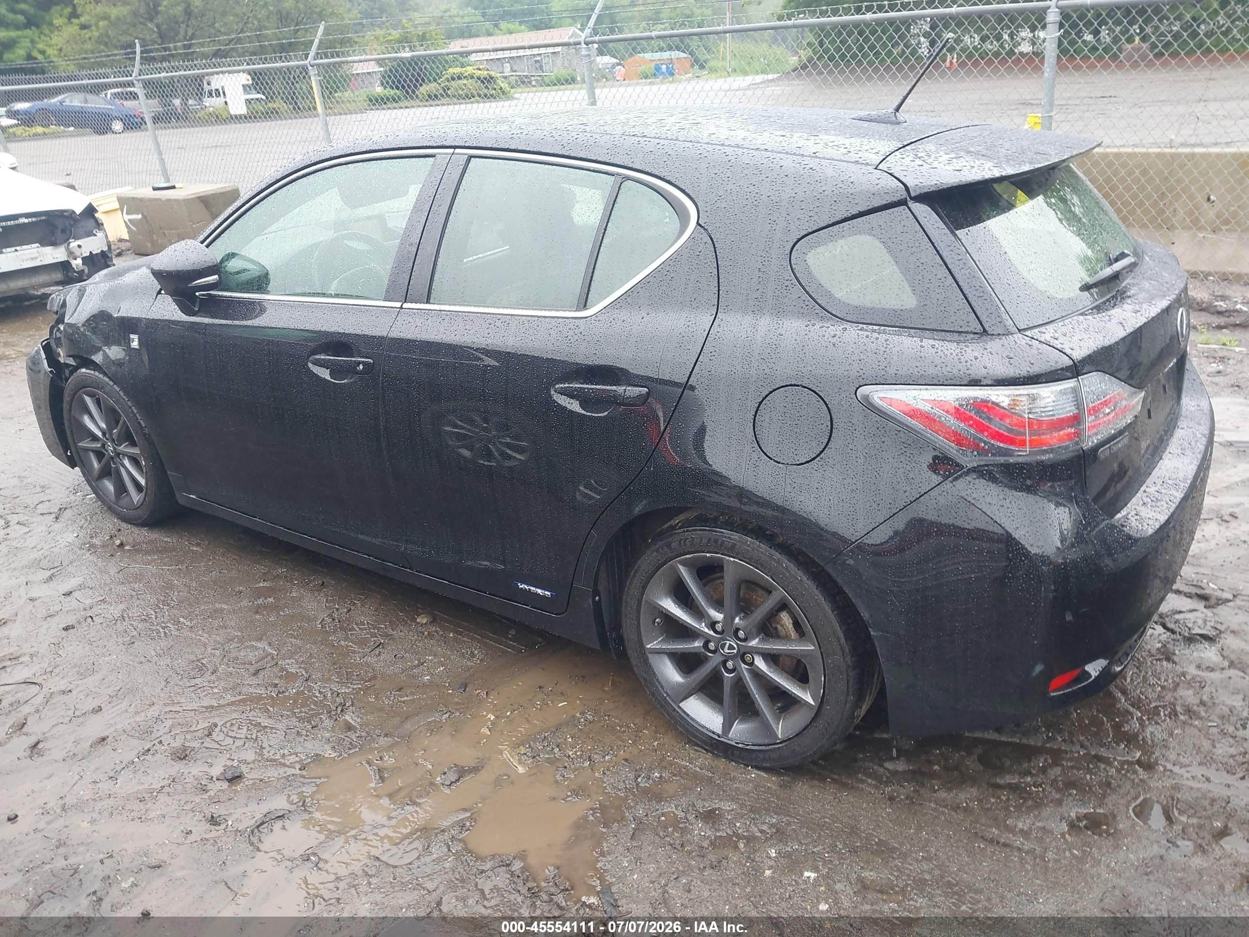 2013 Lexus Ct 200h   Black vin: JTHKD5BHXD2171053