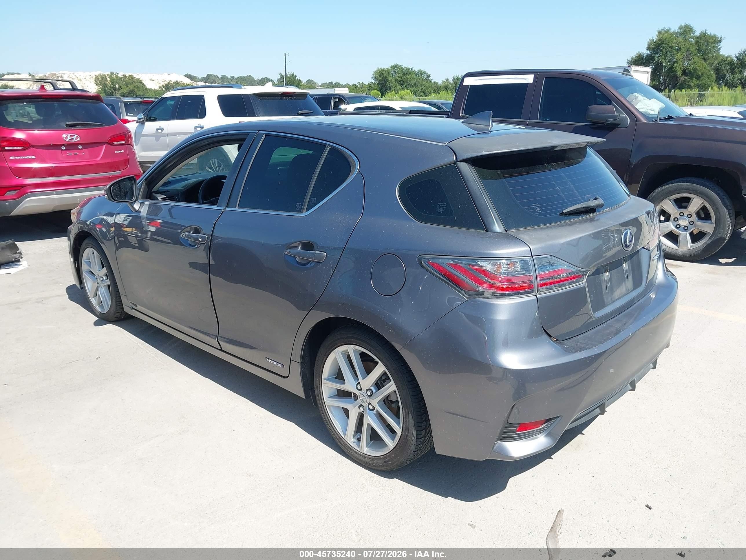2014 Lexus Ct 200h   Gray vin: JTHKD5BHXE2198903
