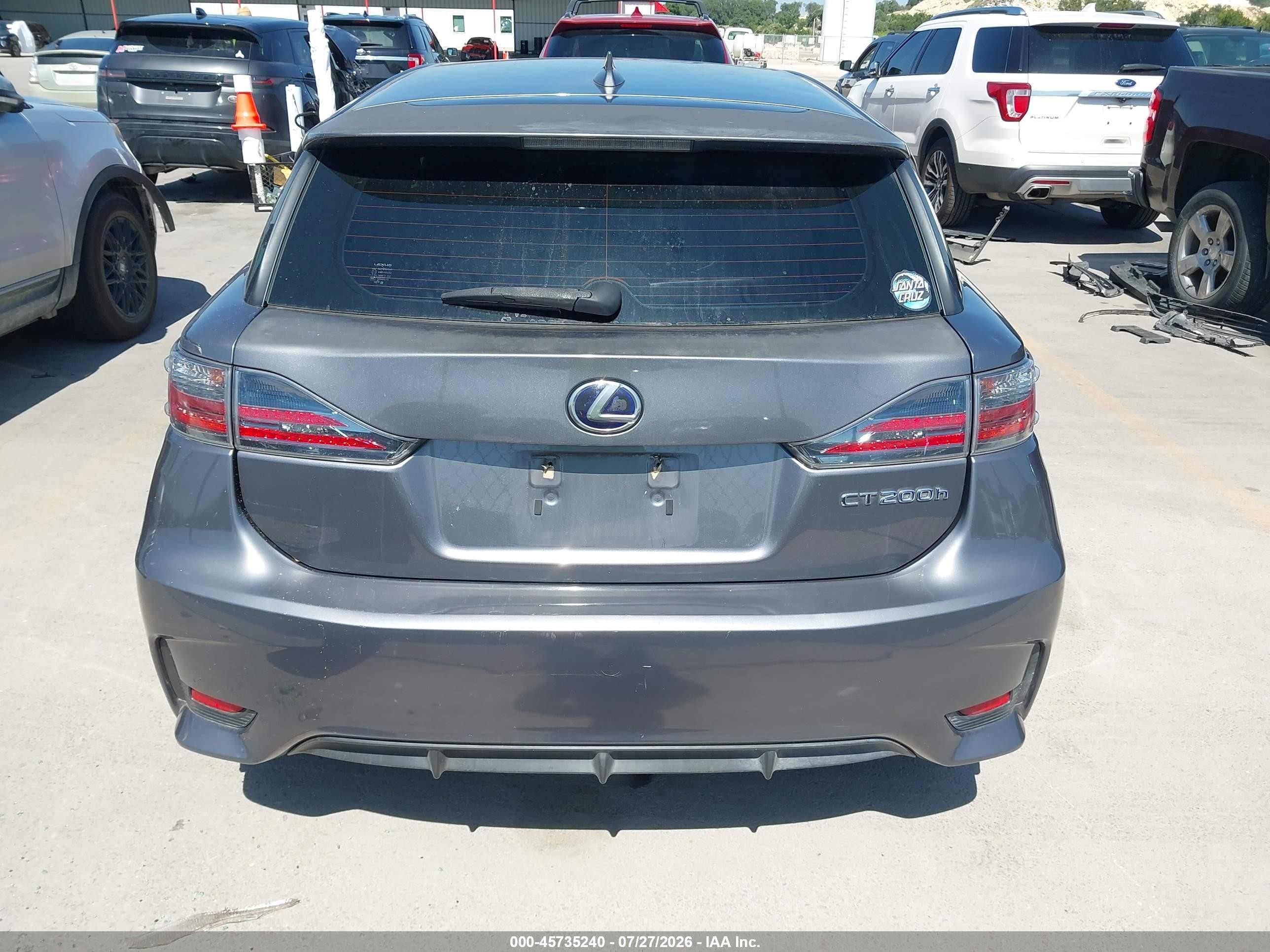 2014 Lexus Ct 200h   Gray vin: JTHKD5BHXE2198903