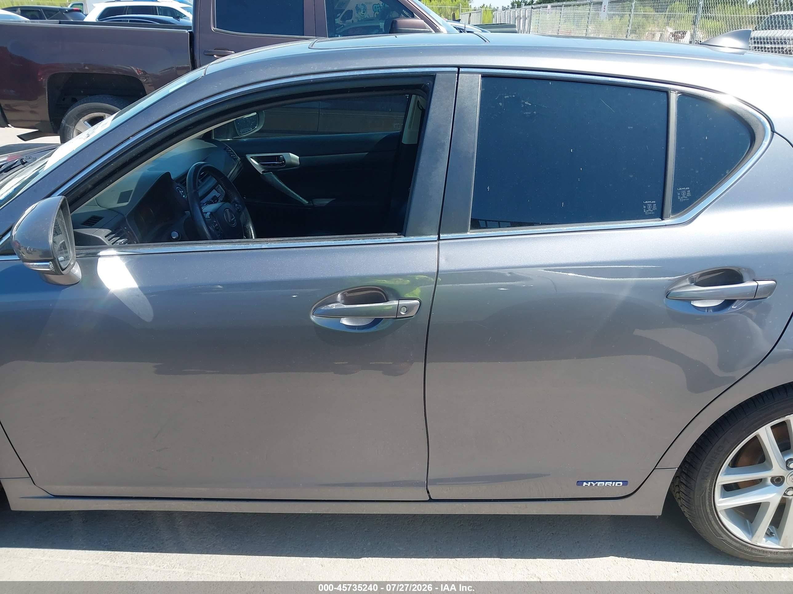 2014 Lexus Ct 200h   Gray vin: JTHKD5BHXE2198903