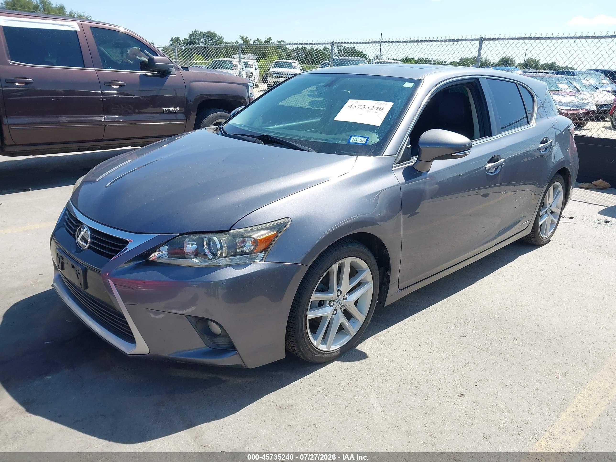 2014 Lexus Ct 200h   Gray vin: JTHKD5BHXE2198903