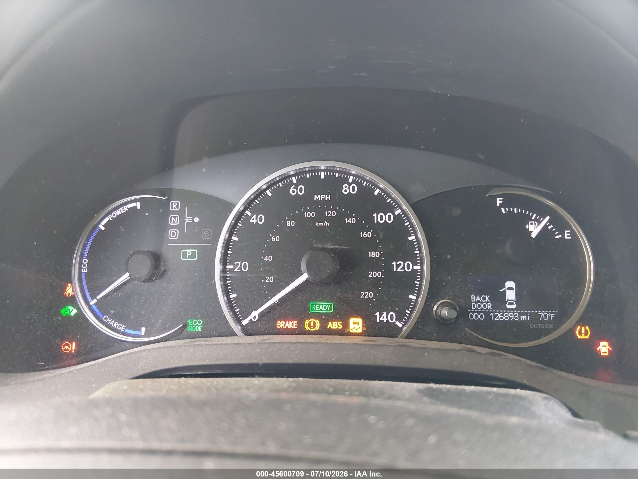 2014 Lexus Ct 200h   White vin: JTHKD5BHXE2208815