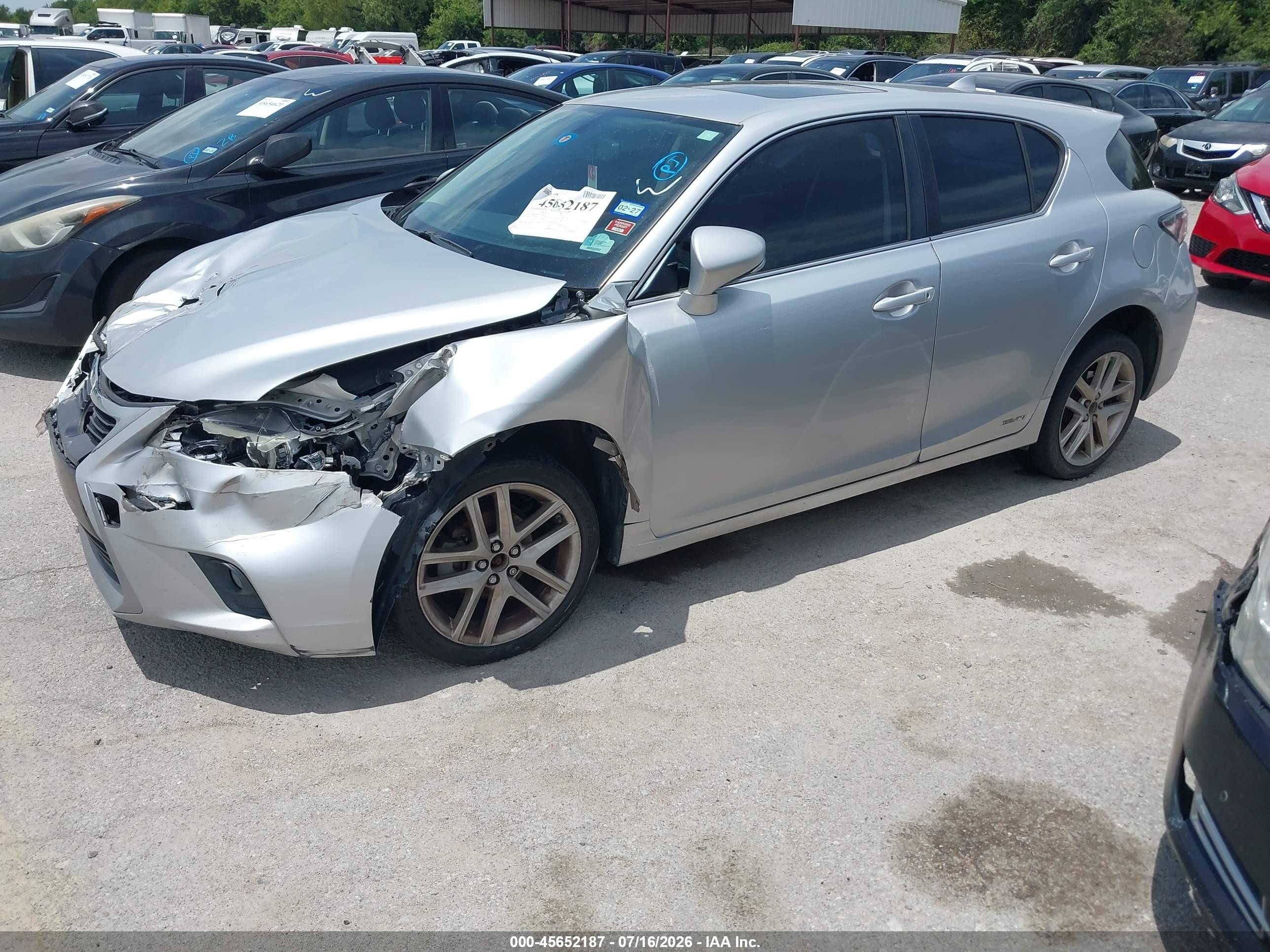 2015 Lexus Ct 200h   Silver vin: JTHKD5BHXF2245459
