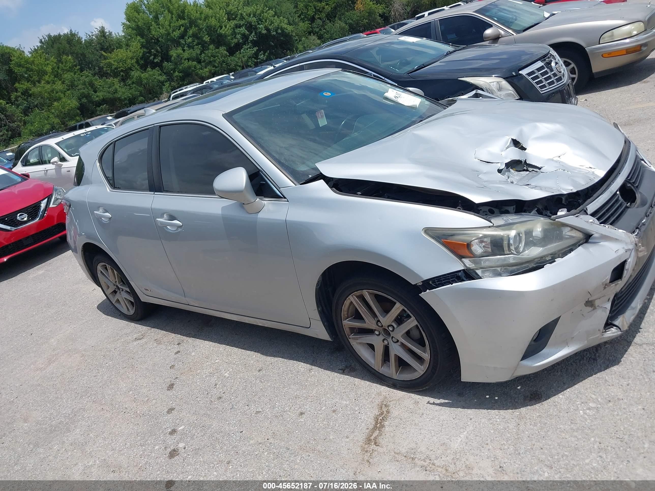 2015 Lexus Ct 200h   Silver vin: JTHKD5BHXF2245459