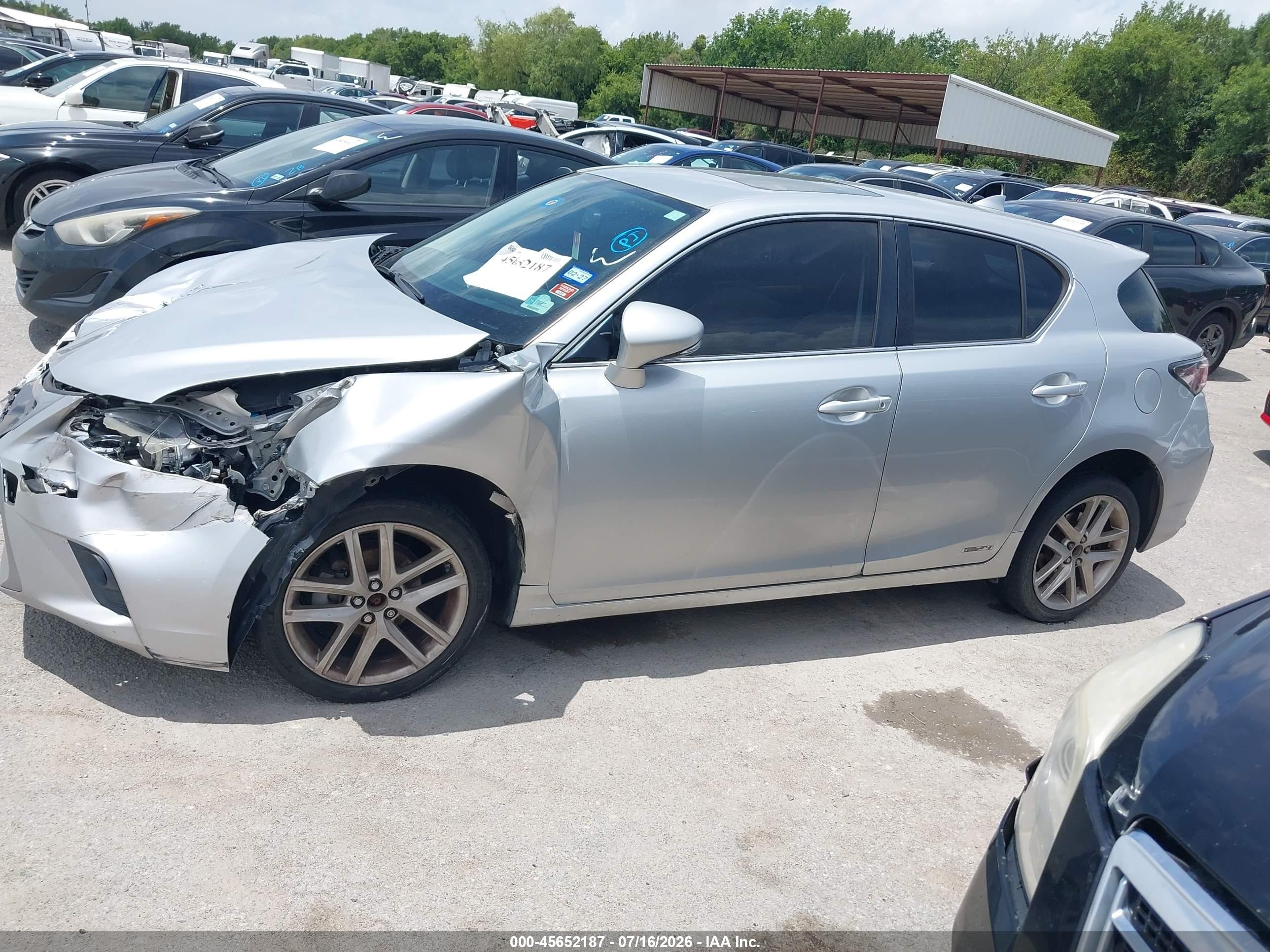 2015 Lexus Ct 200h   Silver vin: JTHKD5BHXF2245459