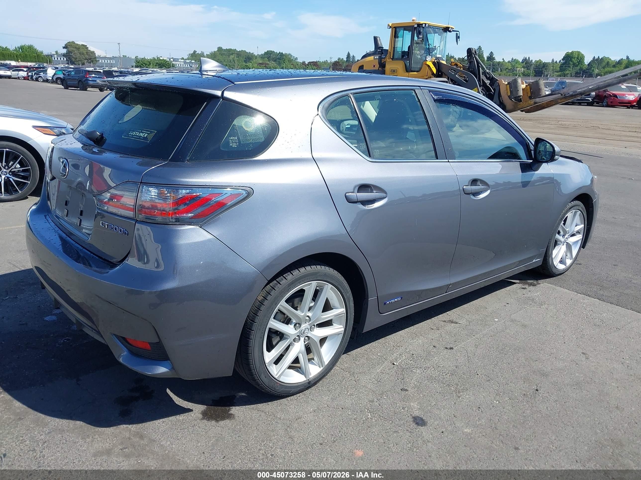 2016 Lexus Ct 200h Gray vin: JTHKD5BHXG2258939