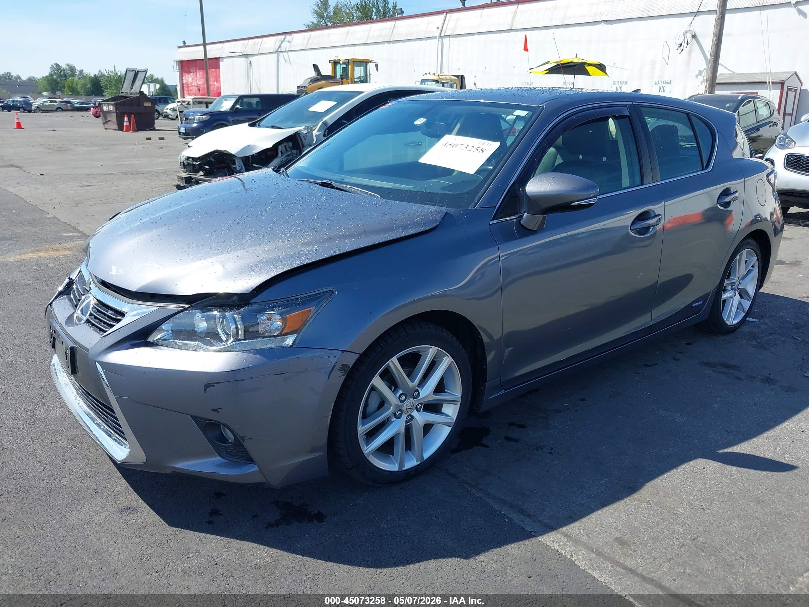 2016 Lexus Ct 200h Gray vin: JTHKD5BHXG2258939