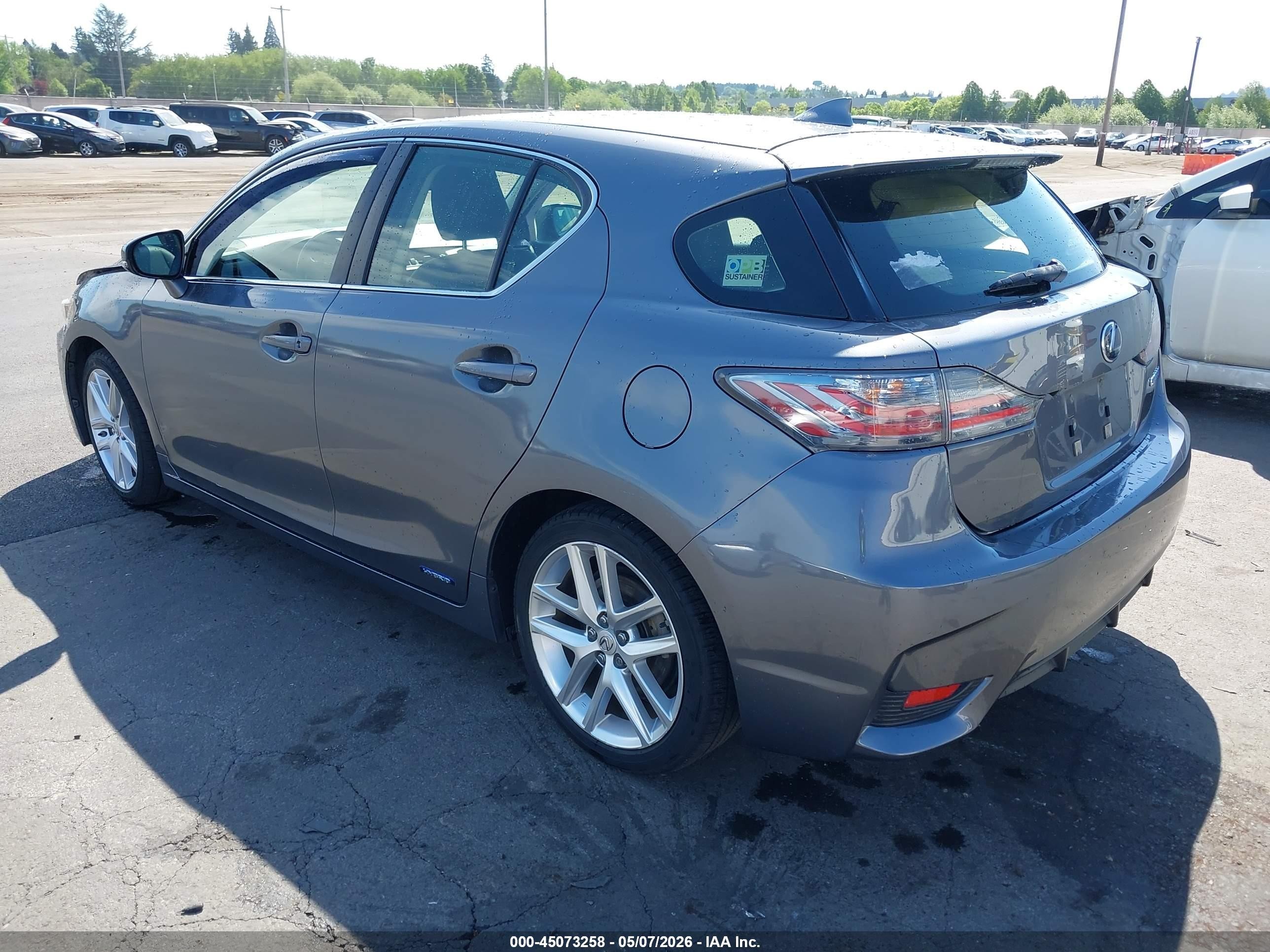 2016 Lexus Ct 200h Gray vin: JTHKD5BHXG2258939