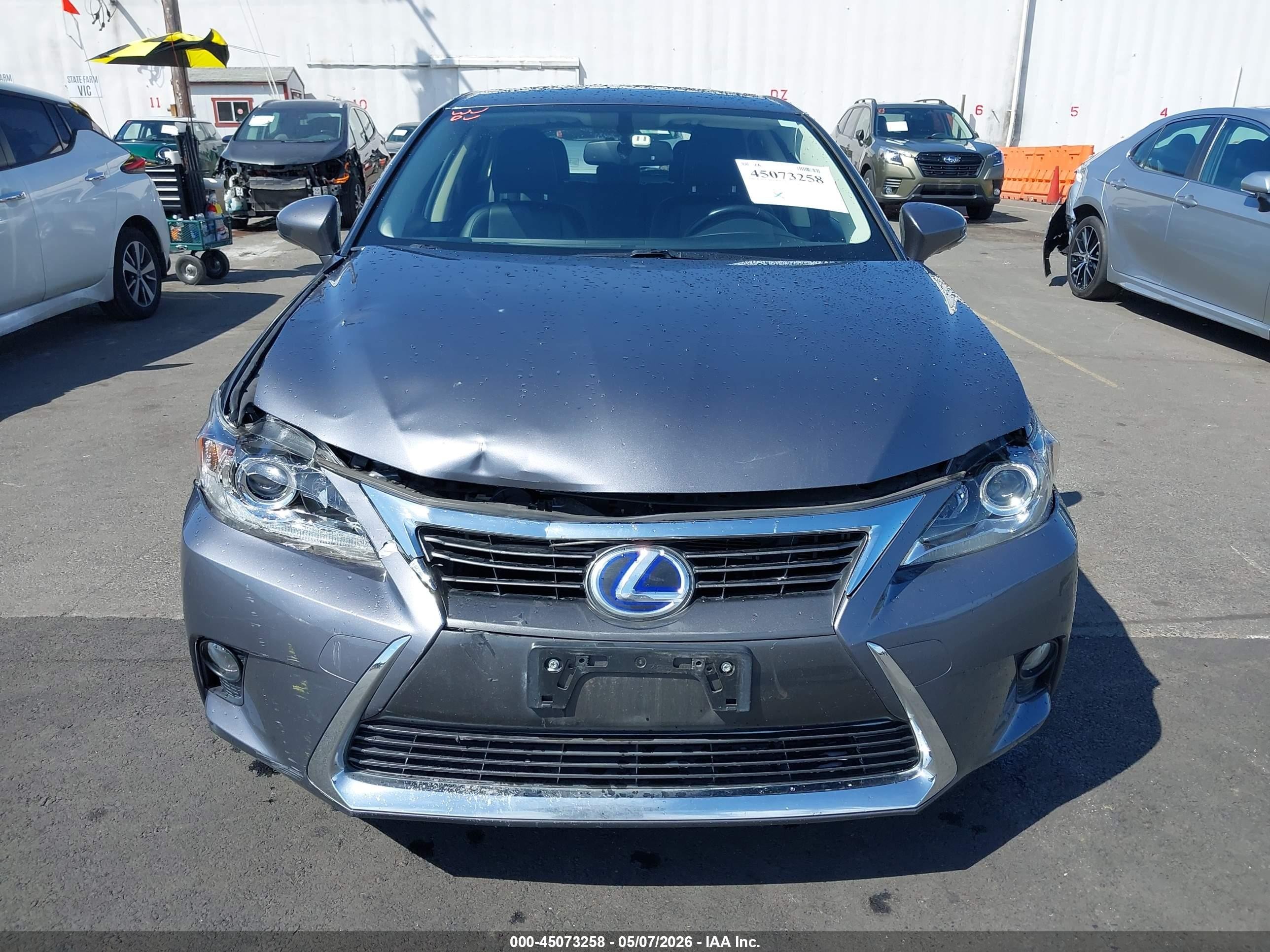 2016 Lexus Ct 200h Gray vin: JTHKD5BHXG2258939