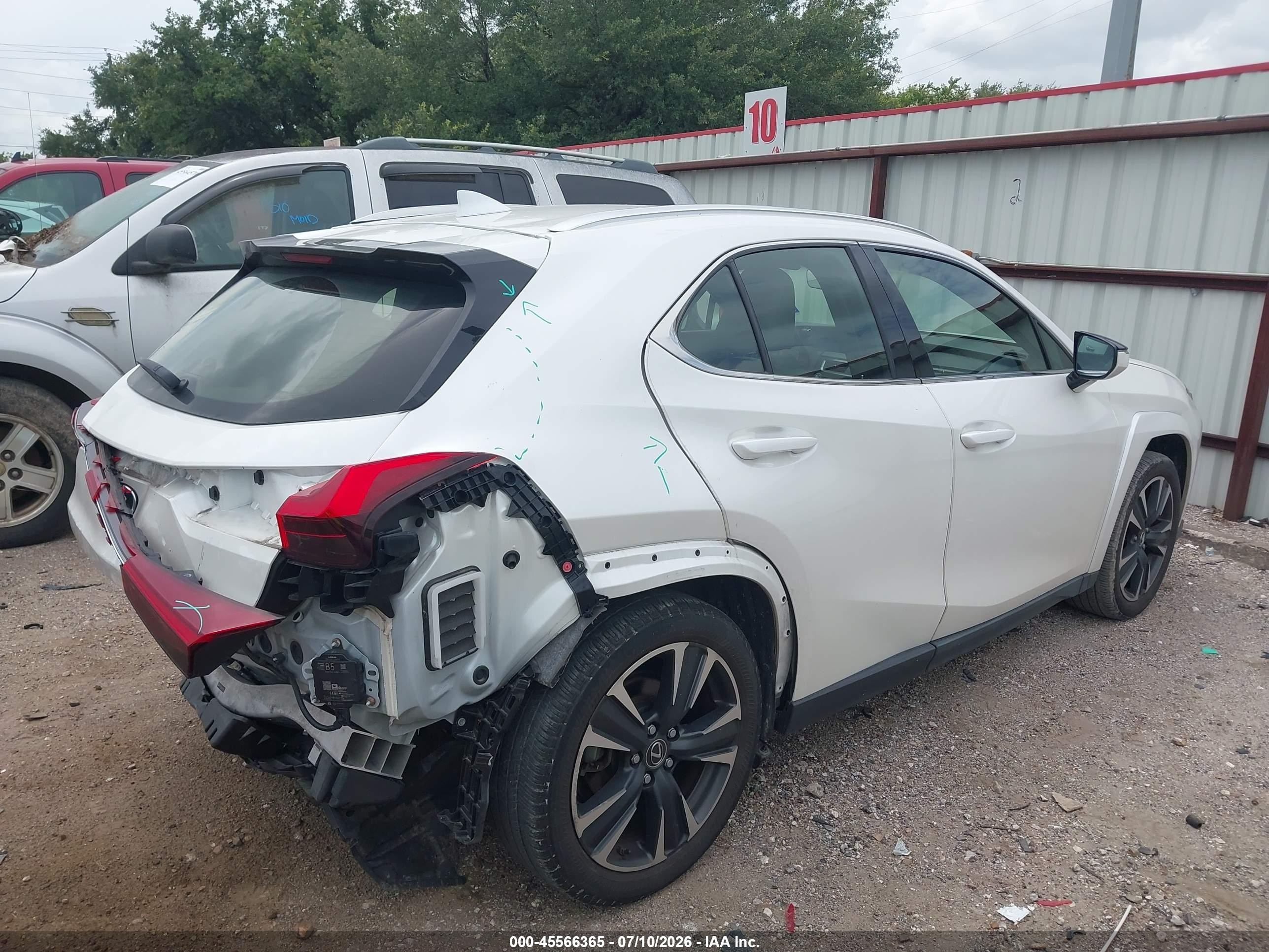 2022 Lexus Ux 200 White vin: JTHP3JBH3N2049816