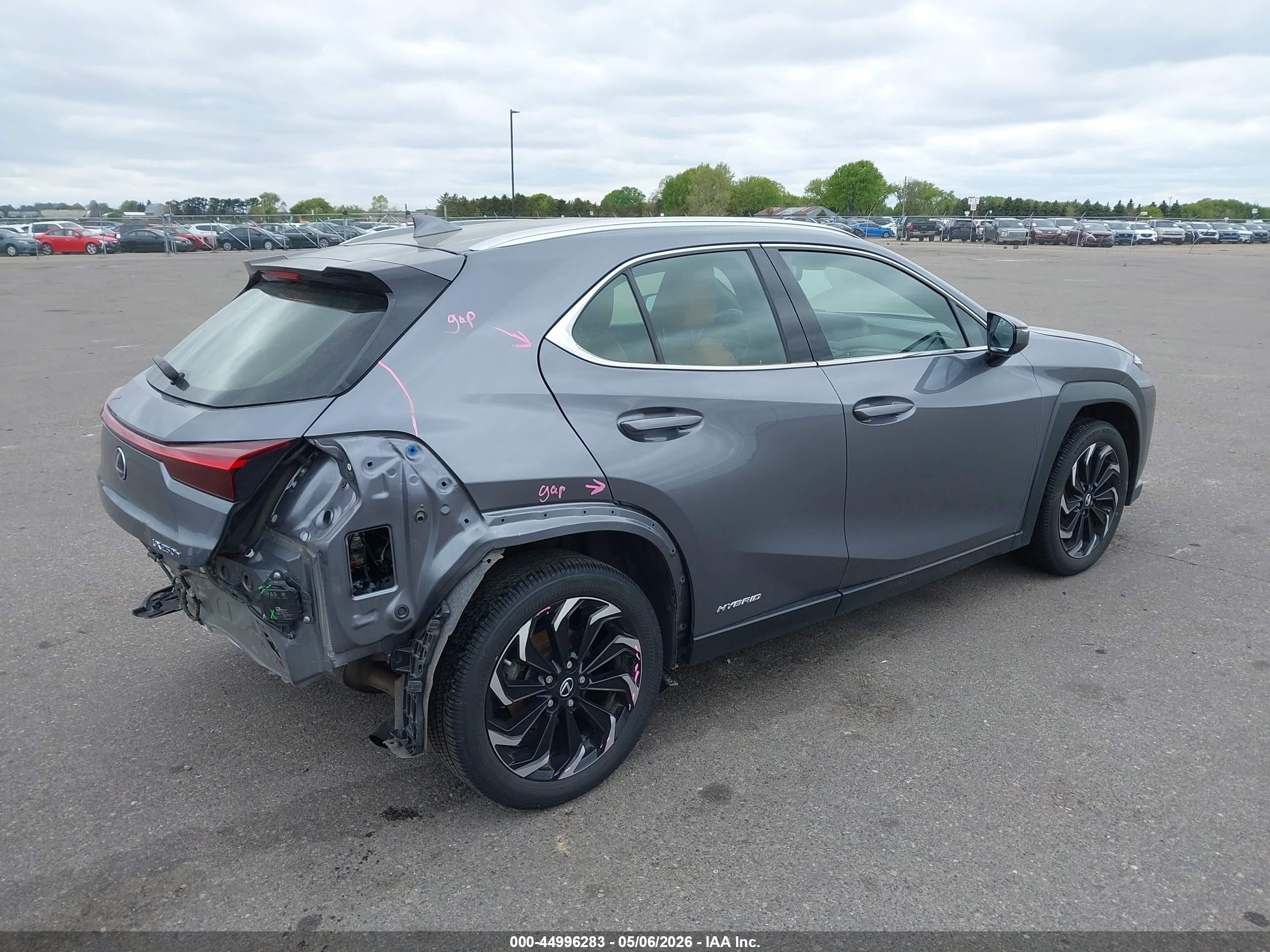 2020 Lexus Ux 250h   Gray vin: JTHP9JBH4L2031322