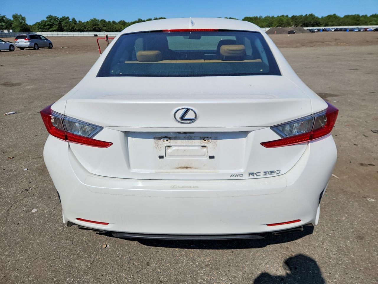 2015 Lexus Rc 350 White vin: JTHSE5BC0F5001089