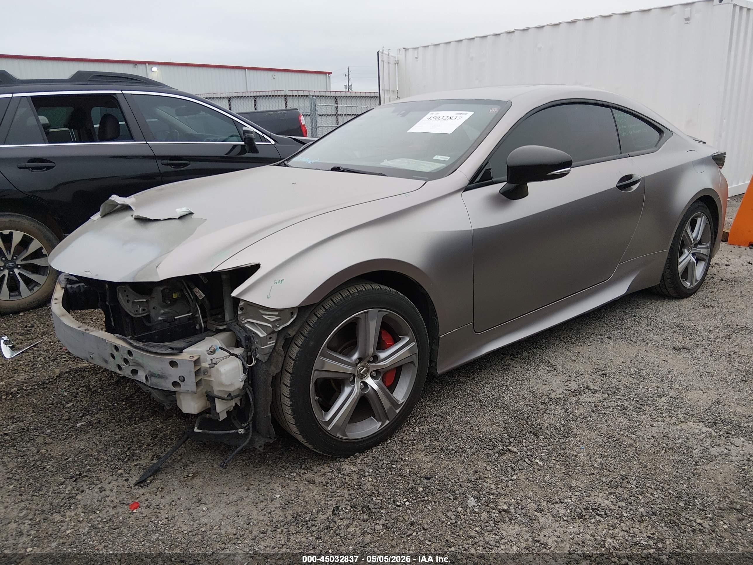 2015 Lexus Rc 350 Gray vin: JTHSE5BC1F5002560