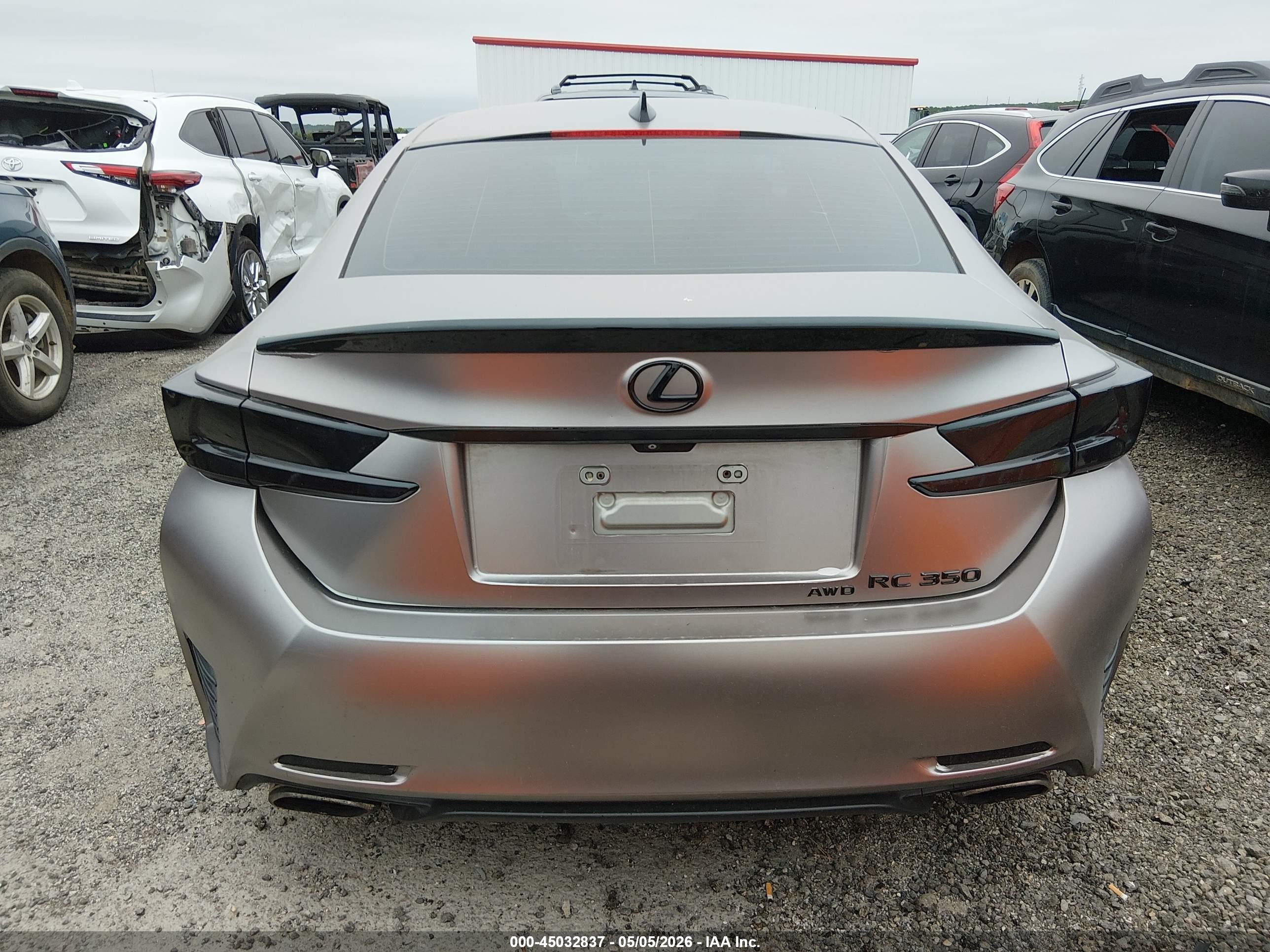 2015 Lexus Rc 350 Gray vin: JTHSE5BC1F5002560