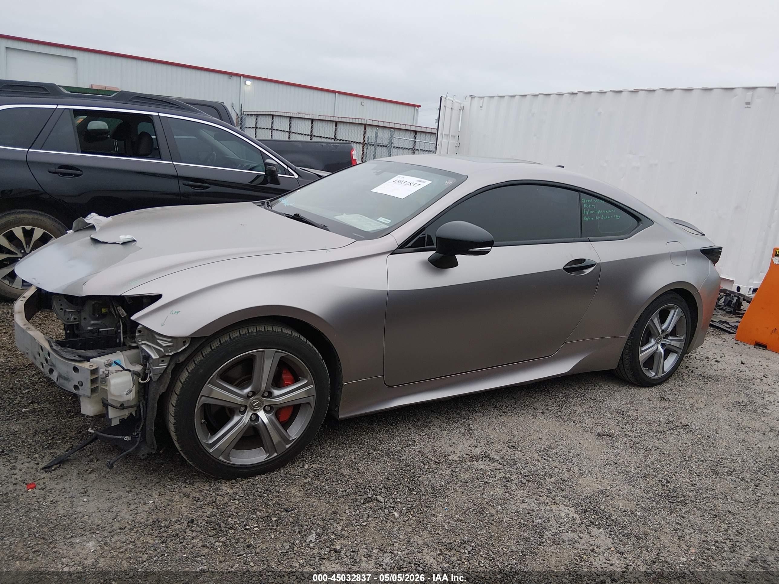 2015 Lexus Rc 350 Gray vin: JTHSE5BC1F5002560