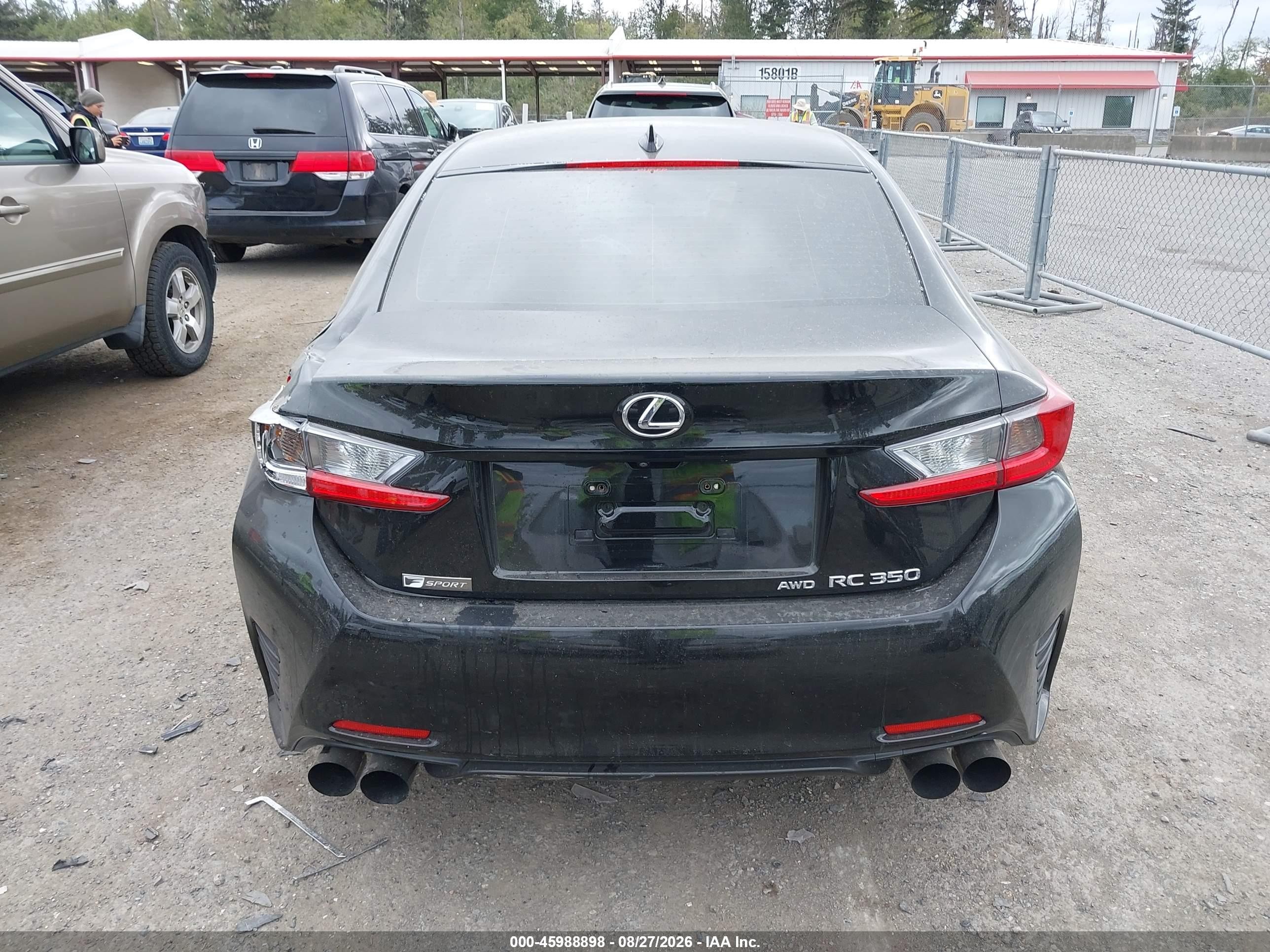 2015 Lexus Rc 350   Black vin: JTHSE5BC2F5005256