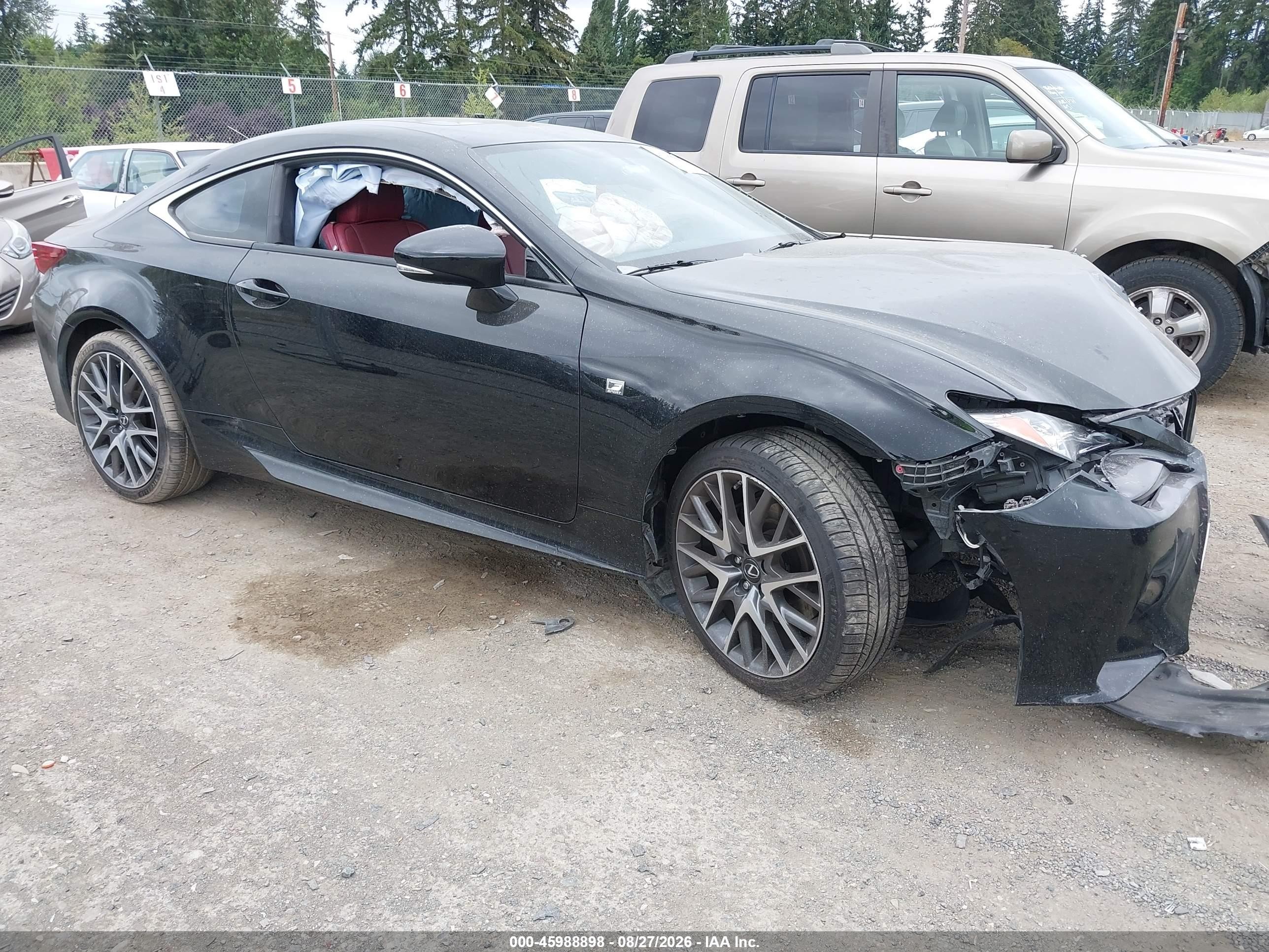 2015 Lexus Rc 350   Black vin: JTHSE5BC2F5005256