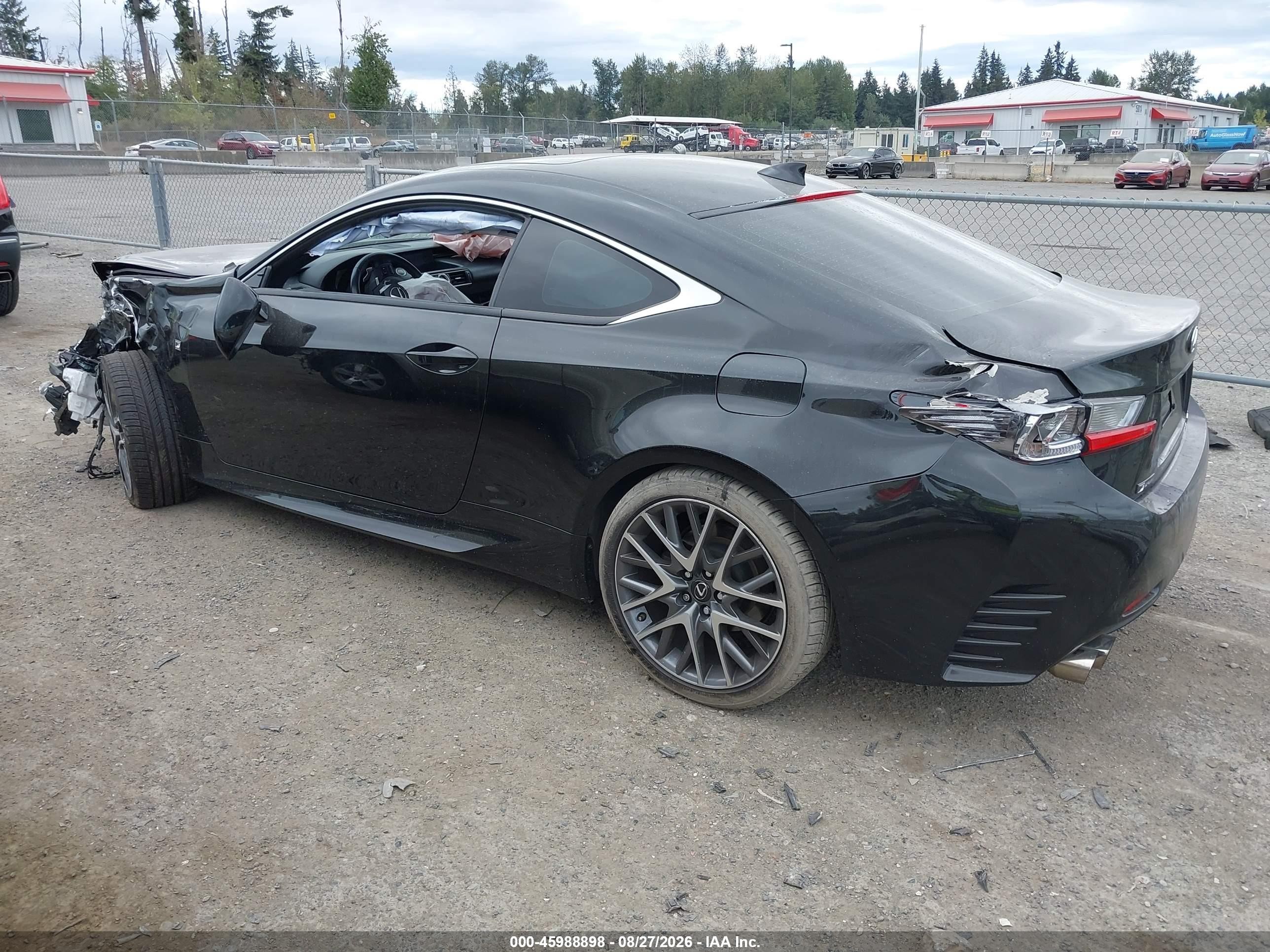 2015 Lexus Rc 350   Black vin: JTHSE5BC2F5005256