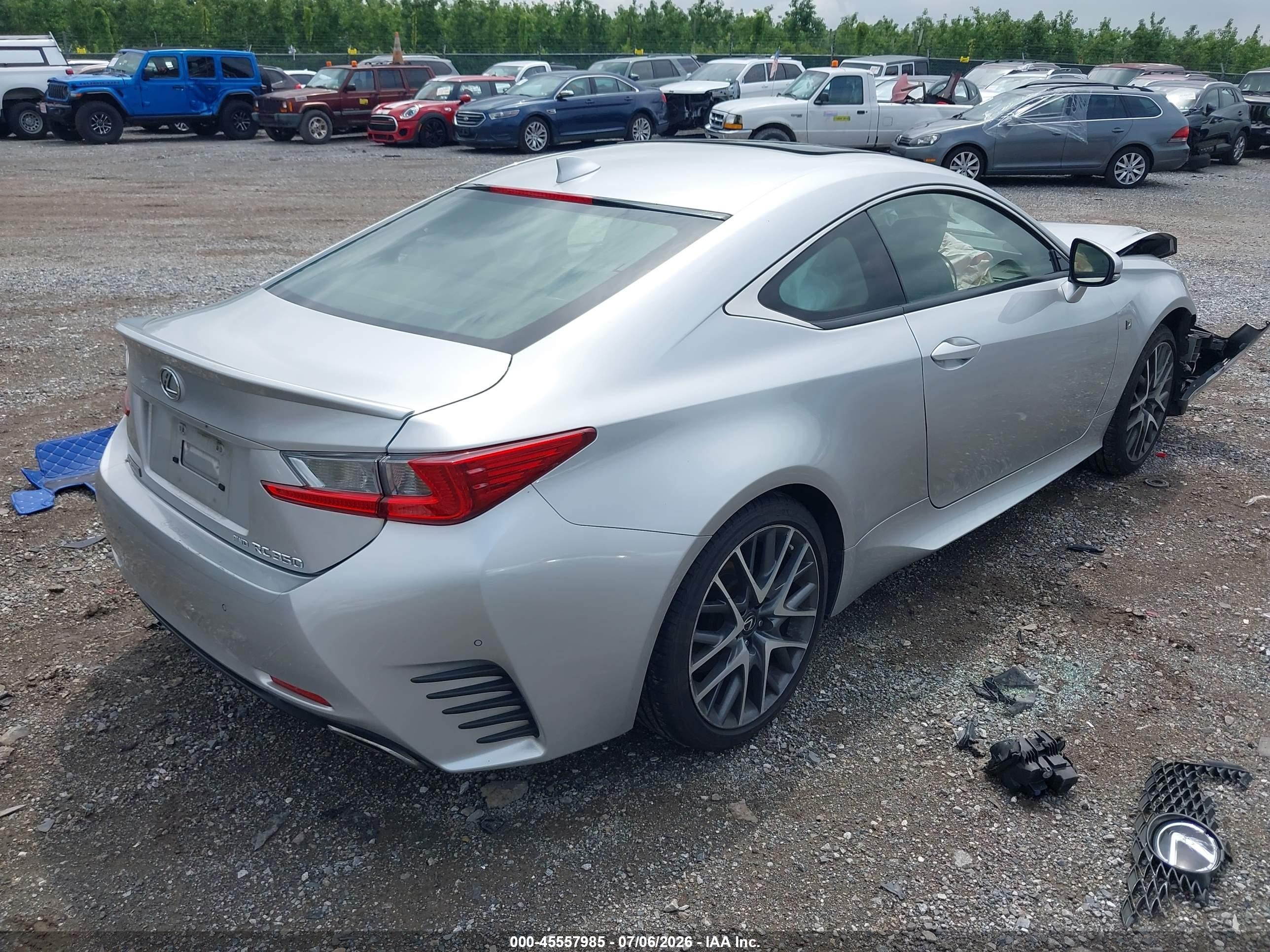 2015 Lexus Rc 350   Gray vin: JTHSE5BC3F5002267