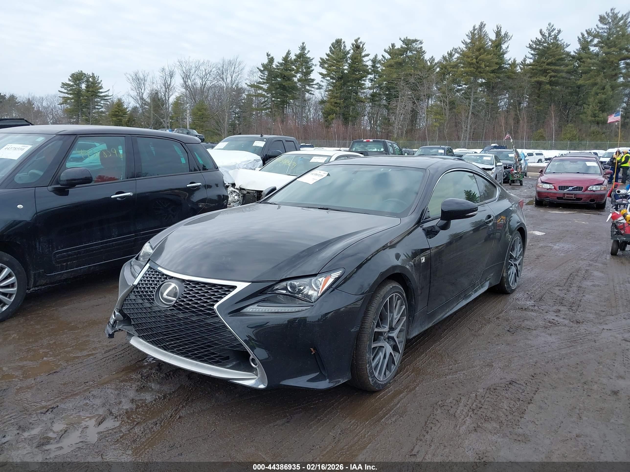 2015 Lexus Rc 350   Черный vin: JTHSE5BC4F5000835