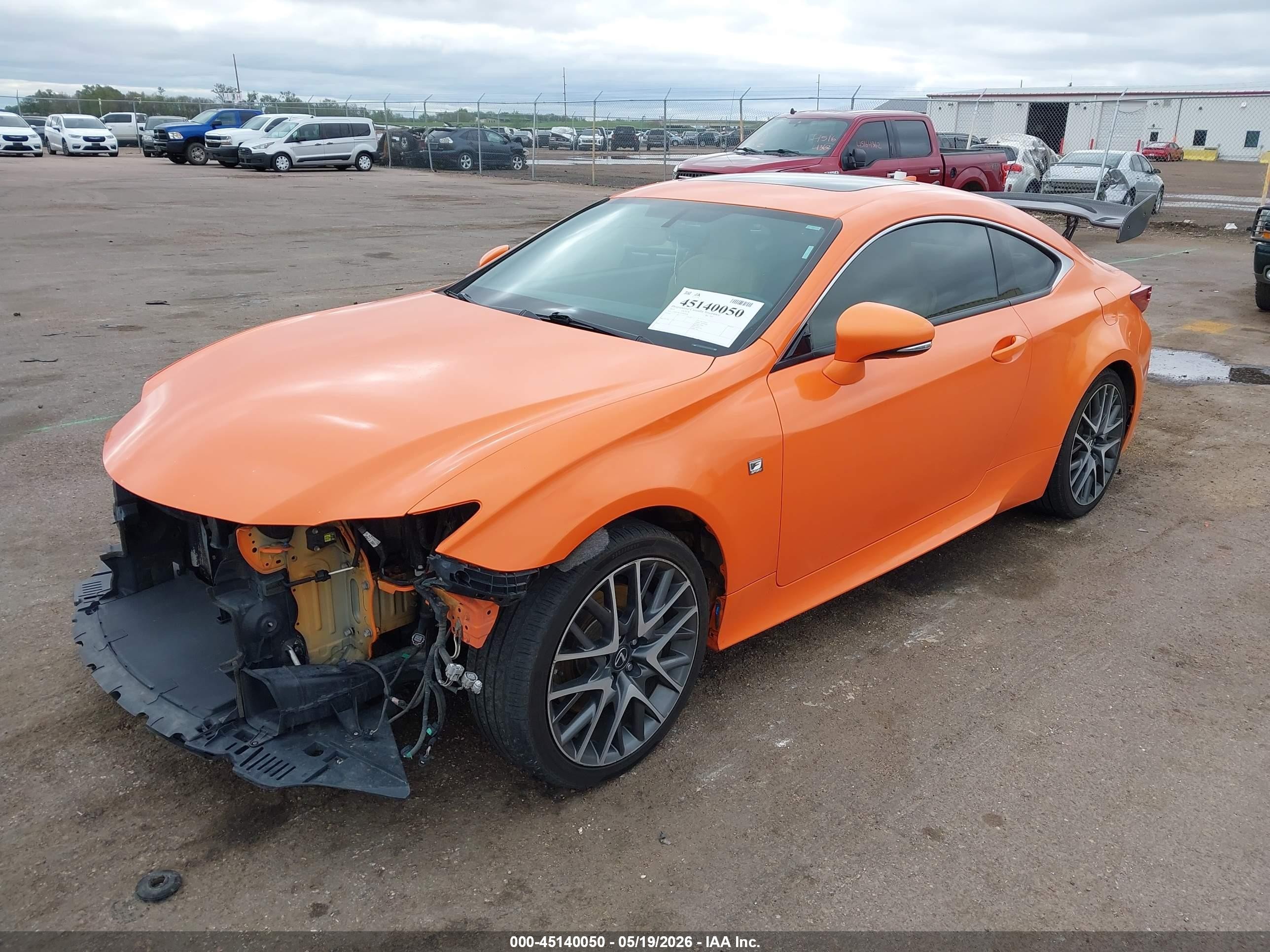 2015 Lexus Rc 350 Orange vin: JTHSE5BC4F5005694